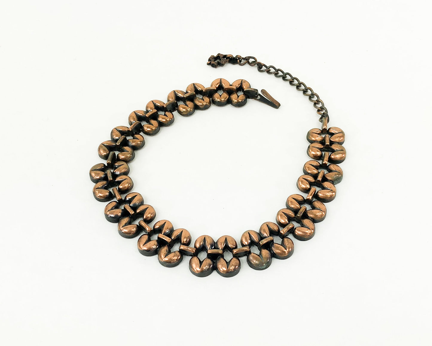 1950s Copper Necklace | 50s Copper Modernist Choker