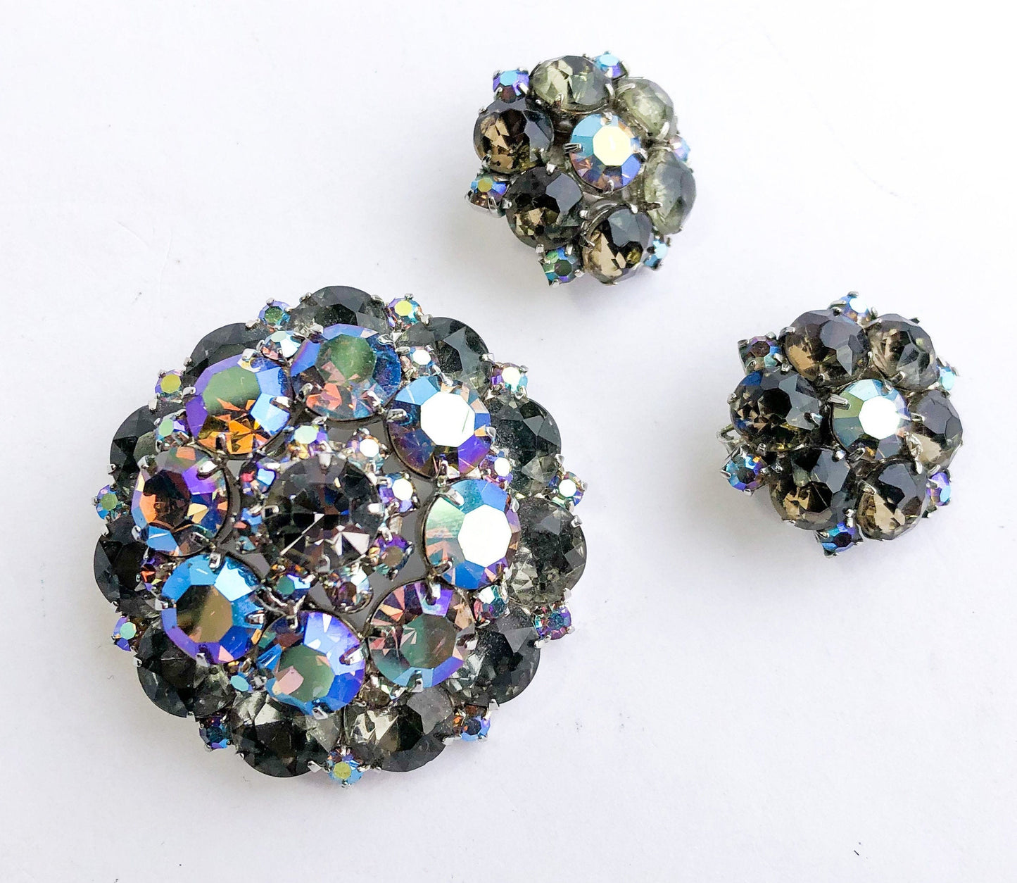 1950s Juliana Brooch & Earrings Set
