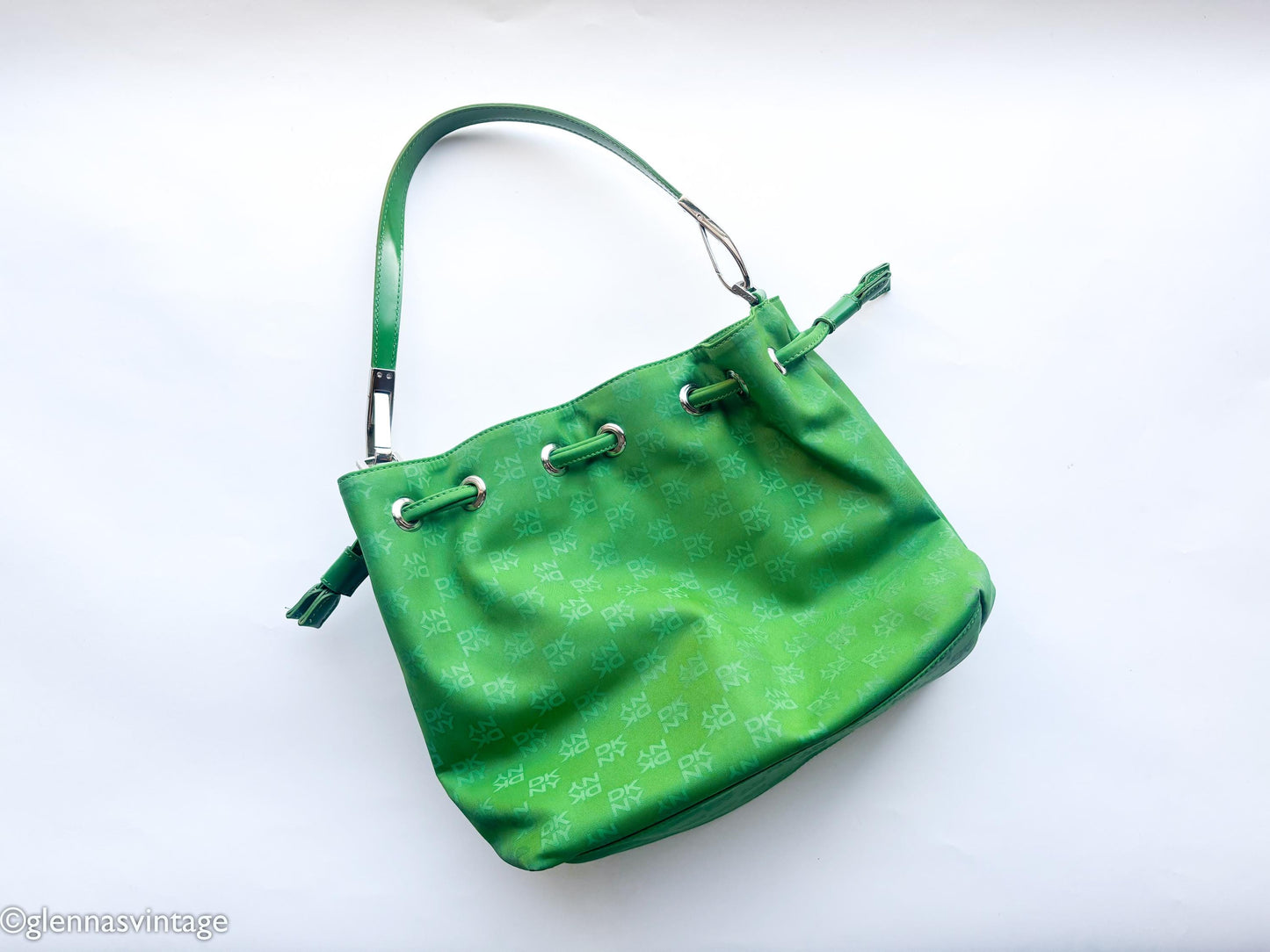 DKNY 1980s Bright Green Handbag