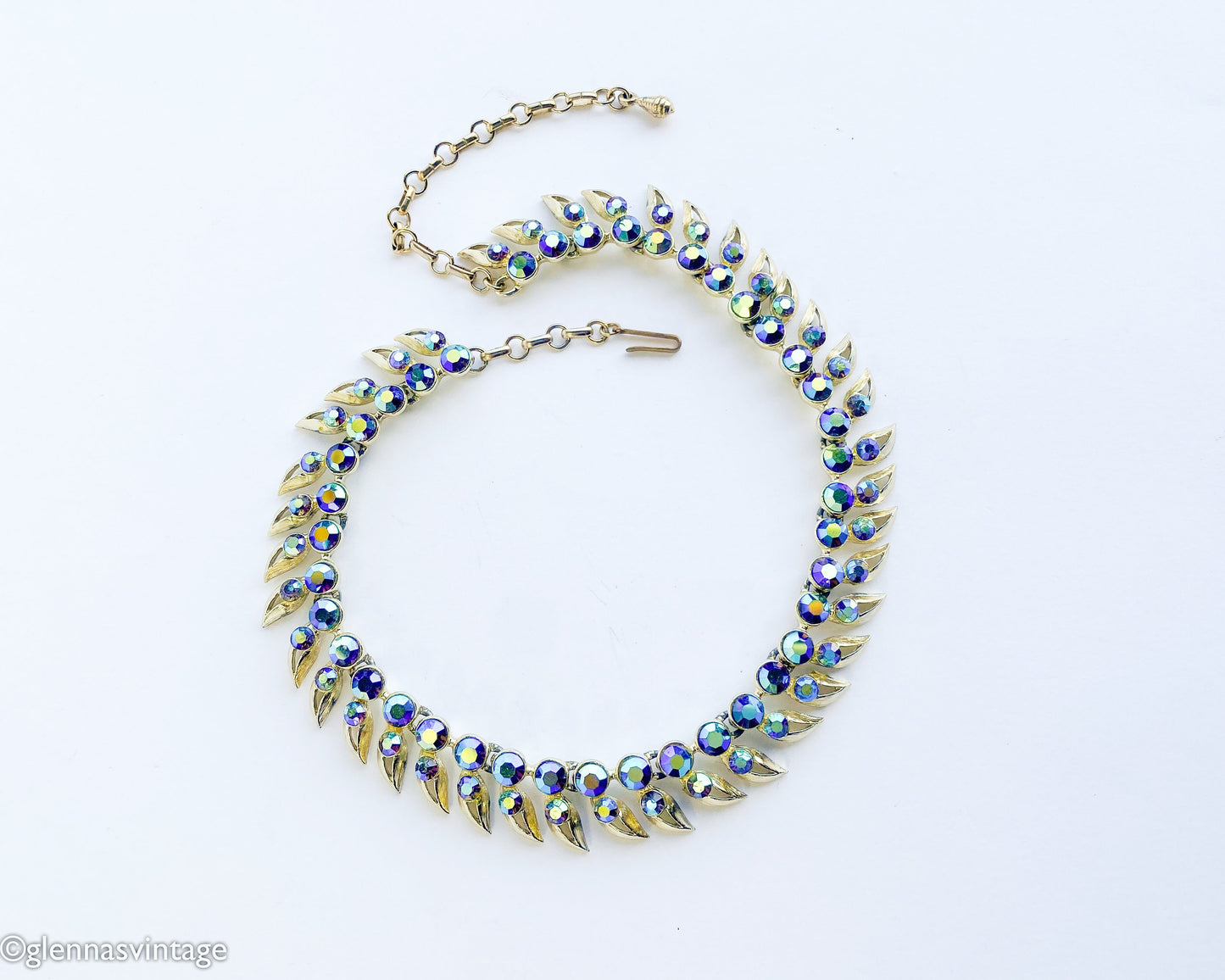 1950s Kramer Aurora Borealis Rhinestone Necklace