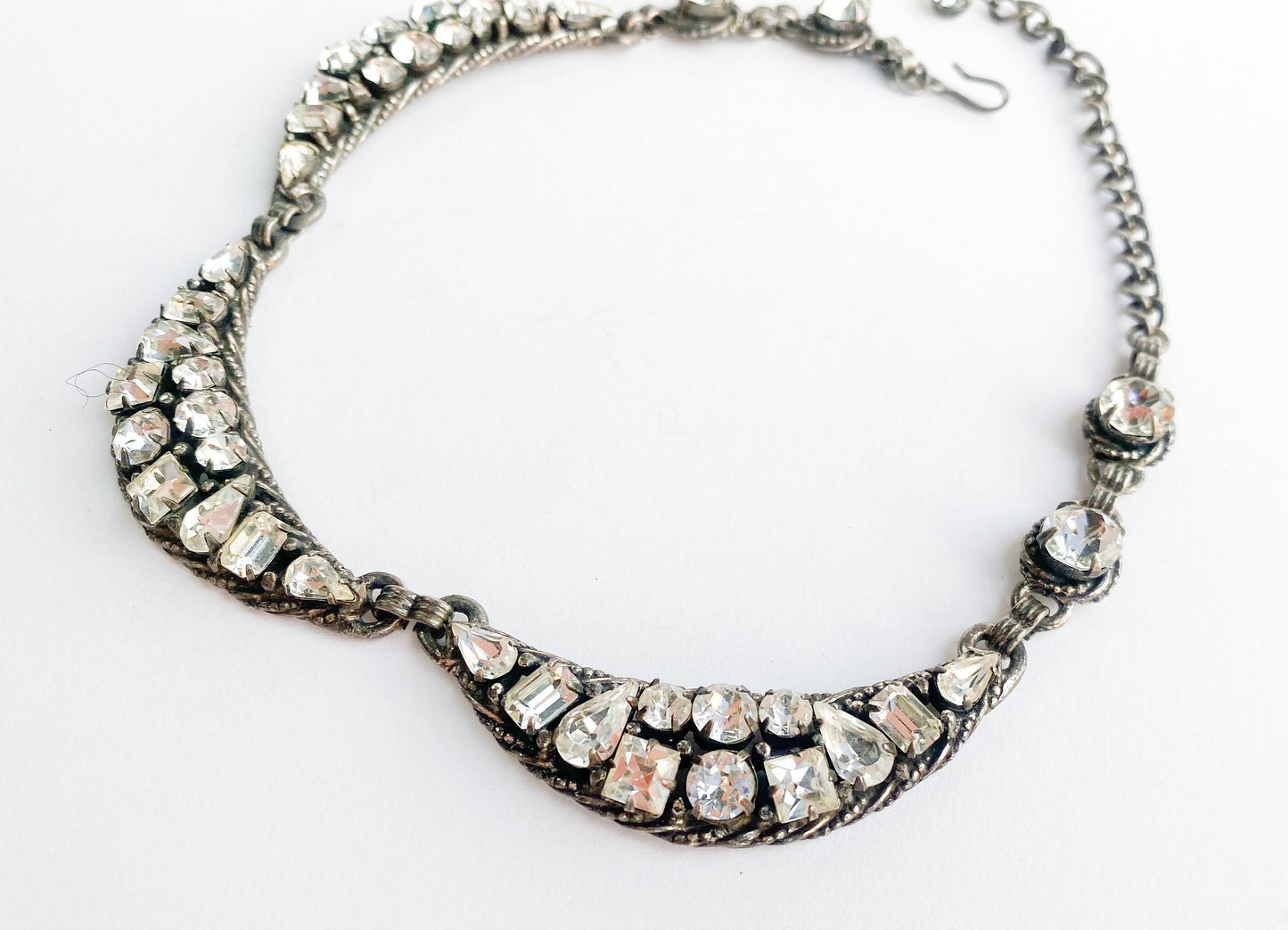 1940s Rhinestone Evening Necklace | Rhinestone Choker