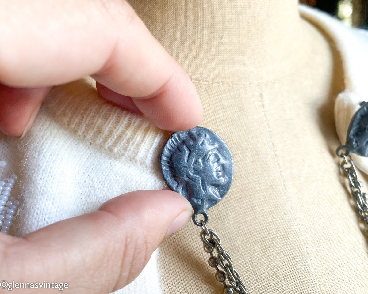 1950s Sweater Guard Pins, Roman Soldier Theme