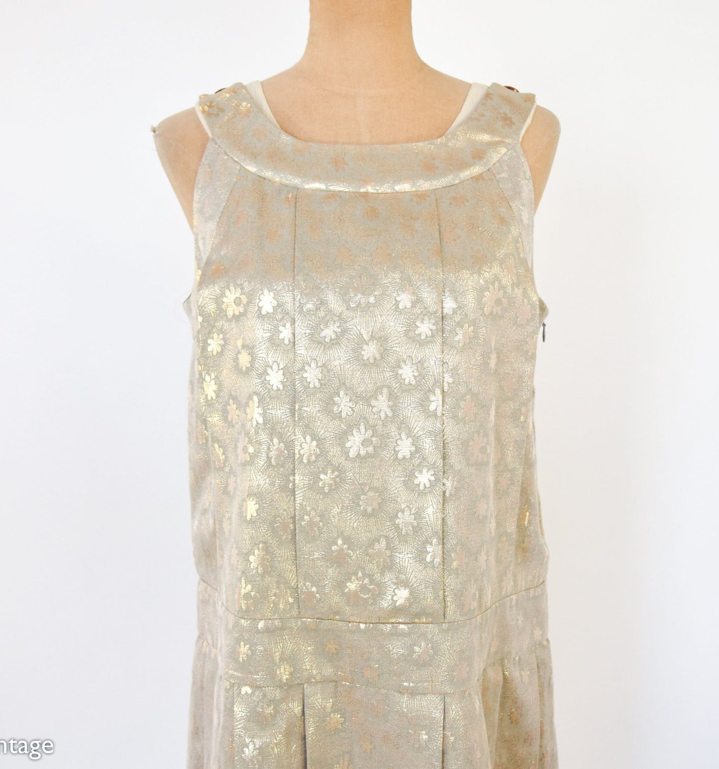 Marc Jacobs 1990s Gold Pleated Party Dress, Medium