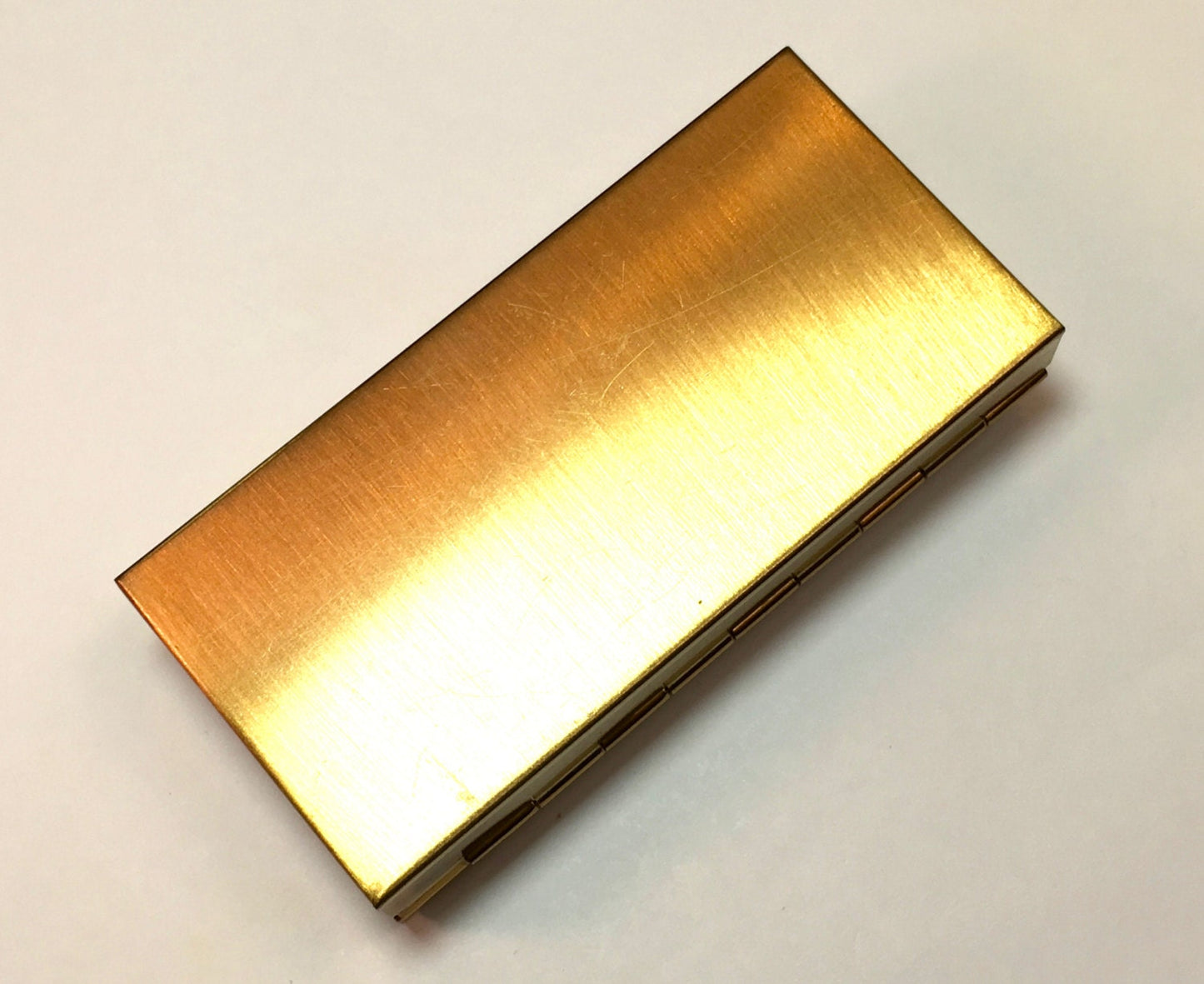 1950s Gold Cigarette Case | 50s Pearl Rhinestone & Gold Case | Vanity Case