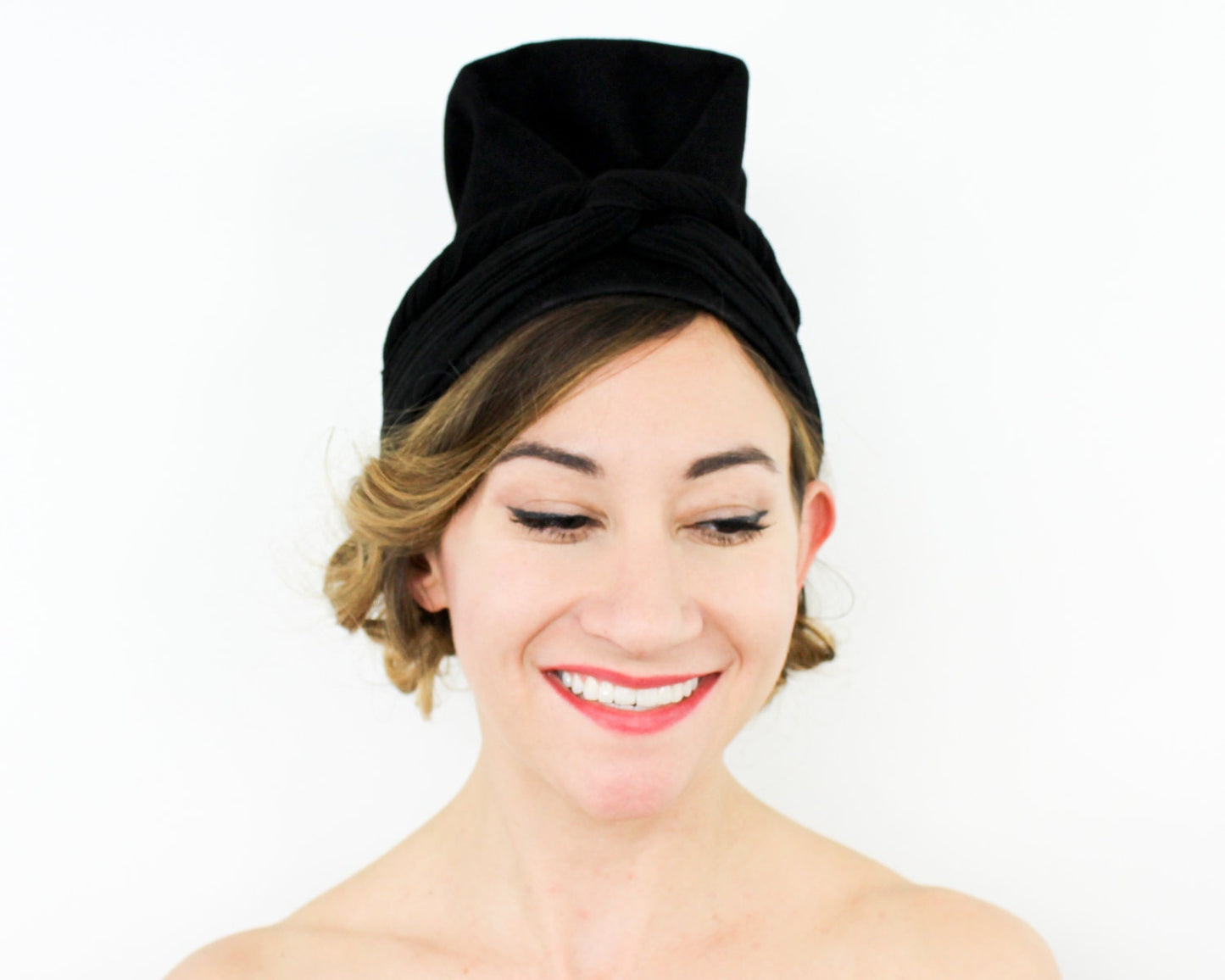 1940s Black Wool Felt Hat