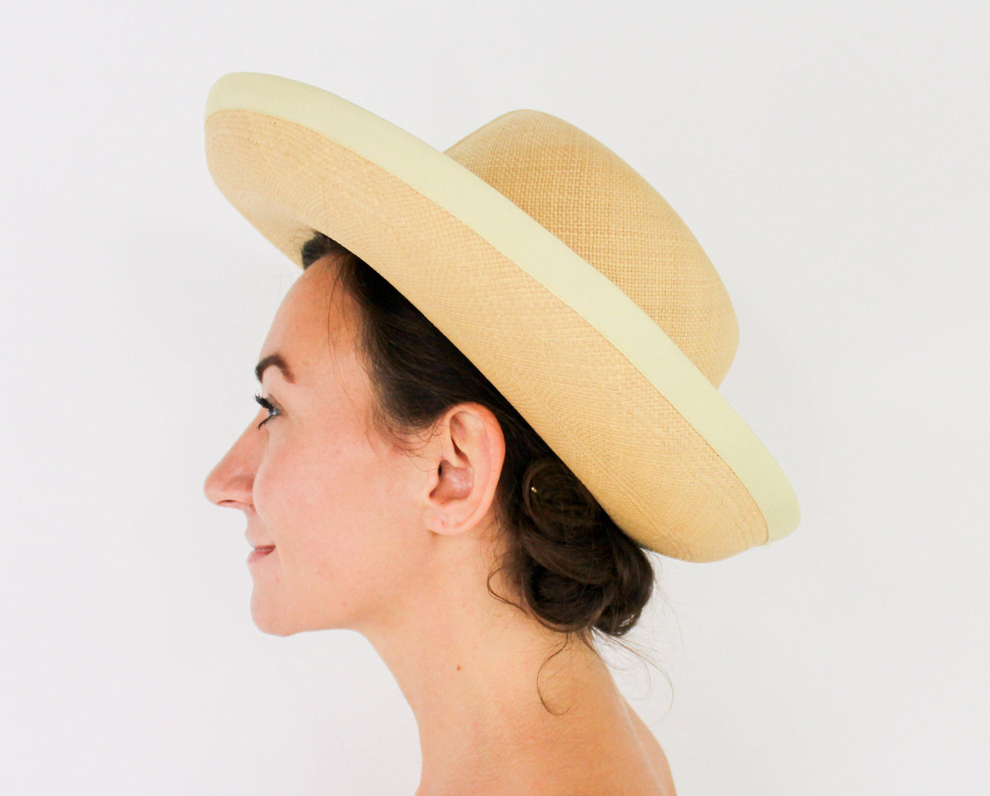 1980s Straw Wide Brim Hat, Doreé of New York