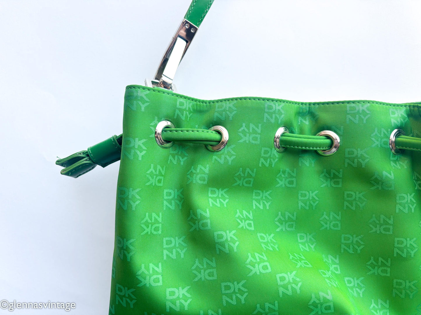 DKNY 1980s Bright Green Handbag
