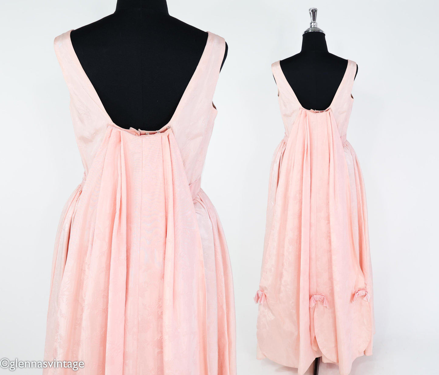 1960s Vintage Pink Prom Dress, Small