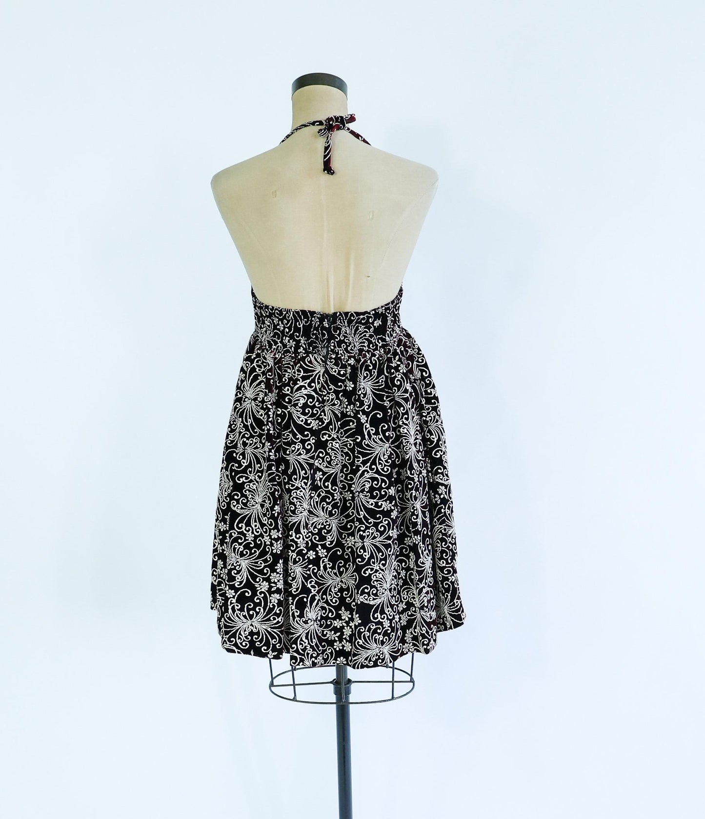 1990s Black Print Mini Dress | Betsey Johnson, Small