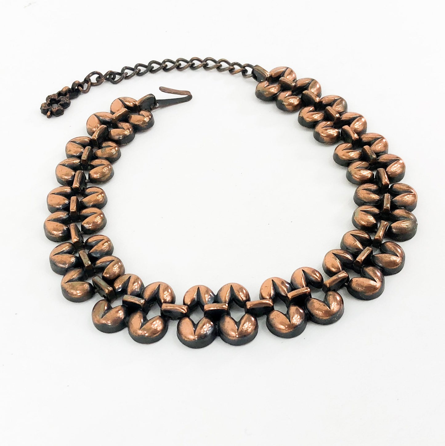 1950s Vintage Copper Necklace | Copper Modernist Choker