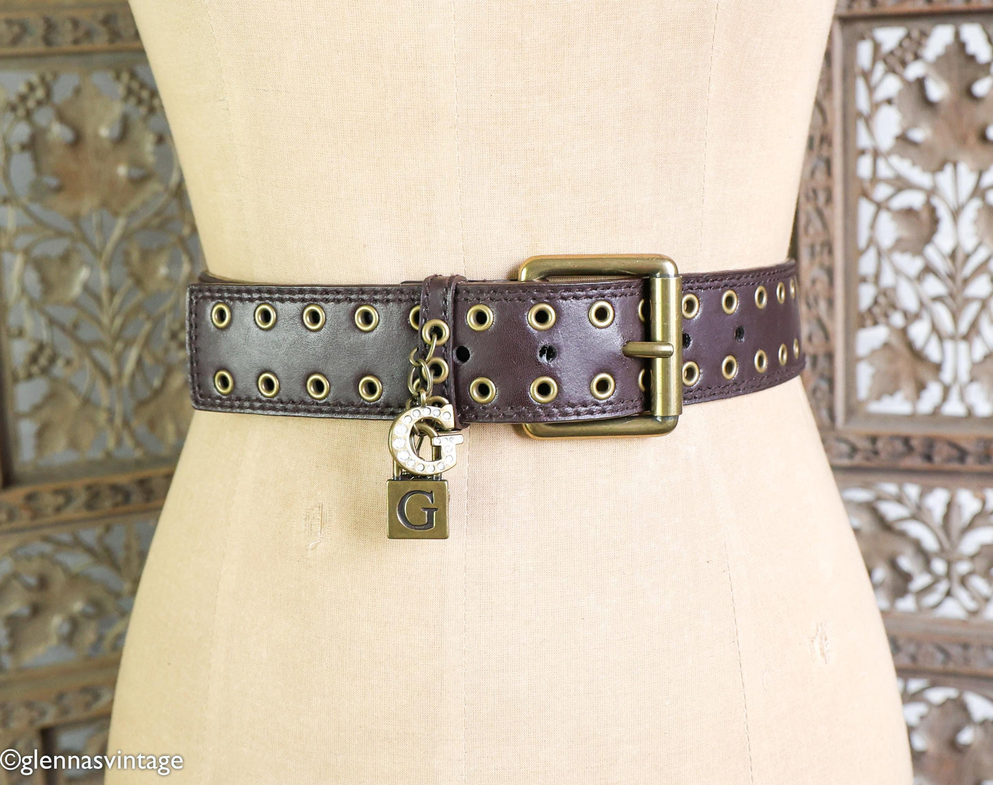 1990s Guess Brown Leather Belt