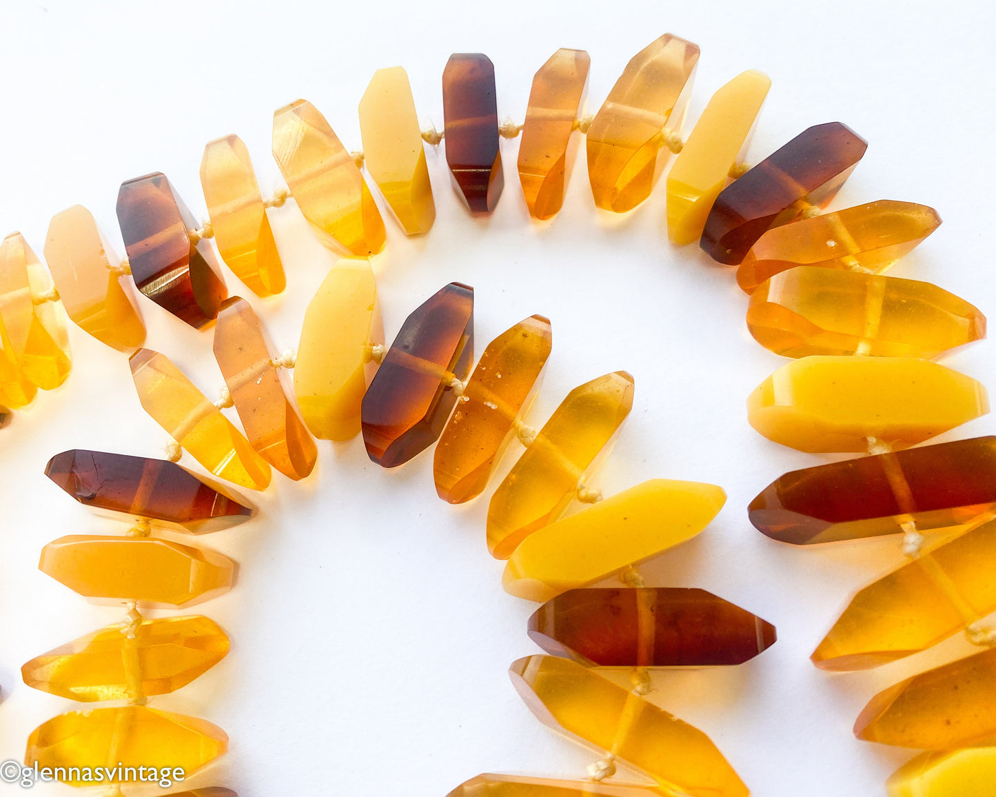Vintage 1960s Chunky Plastic Necklace | Yellow, Gold & Brown Beads