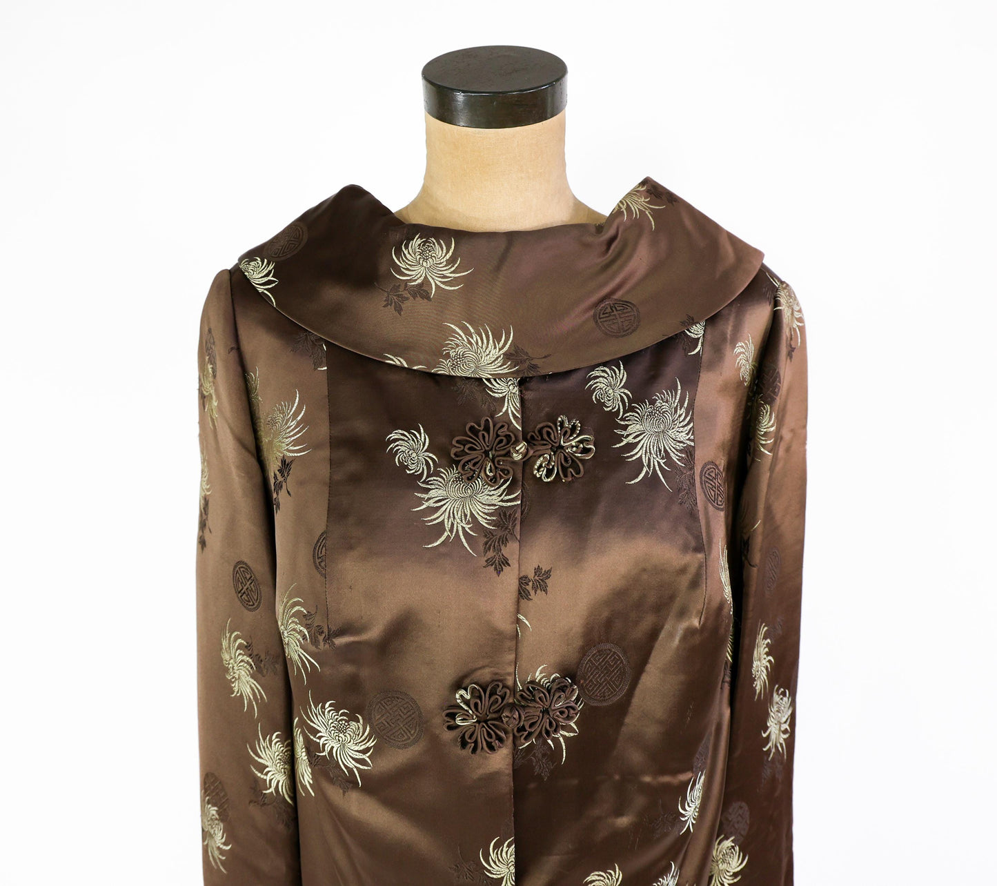 1950s Satin Jacquard Dress and Jacket Set, Plus Size