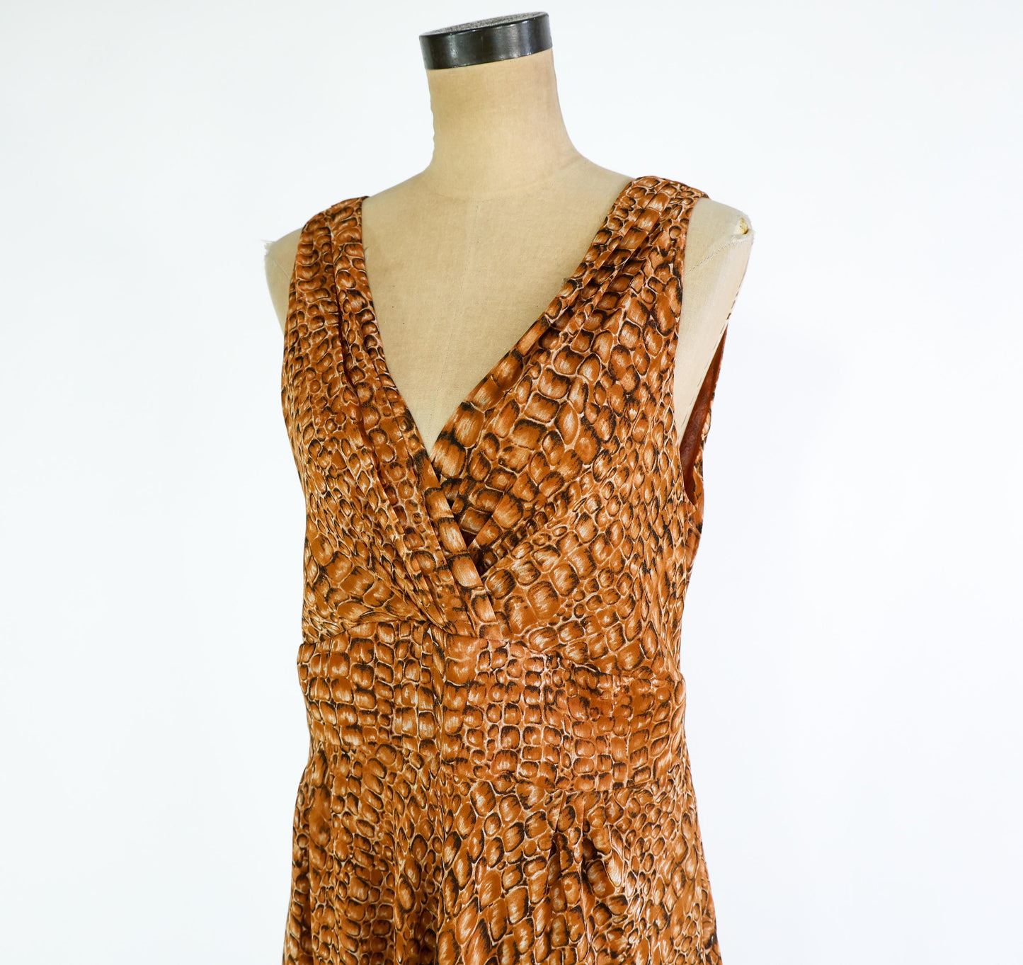 1990s Brown Reptile Print Dress | Jones New York , Large