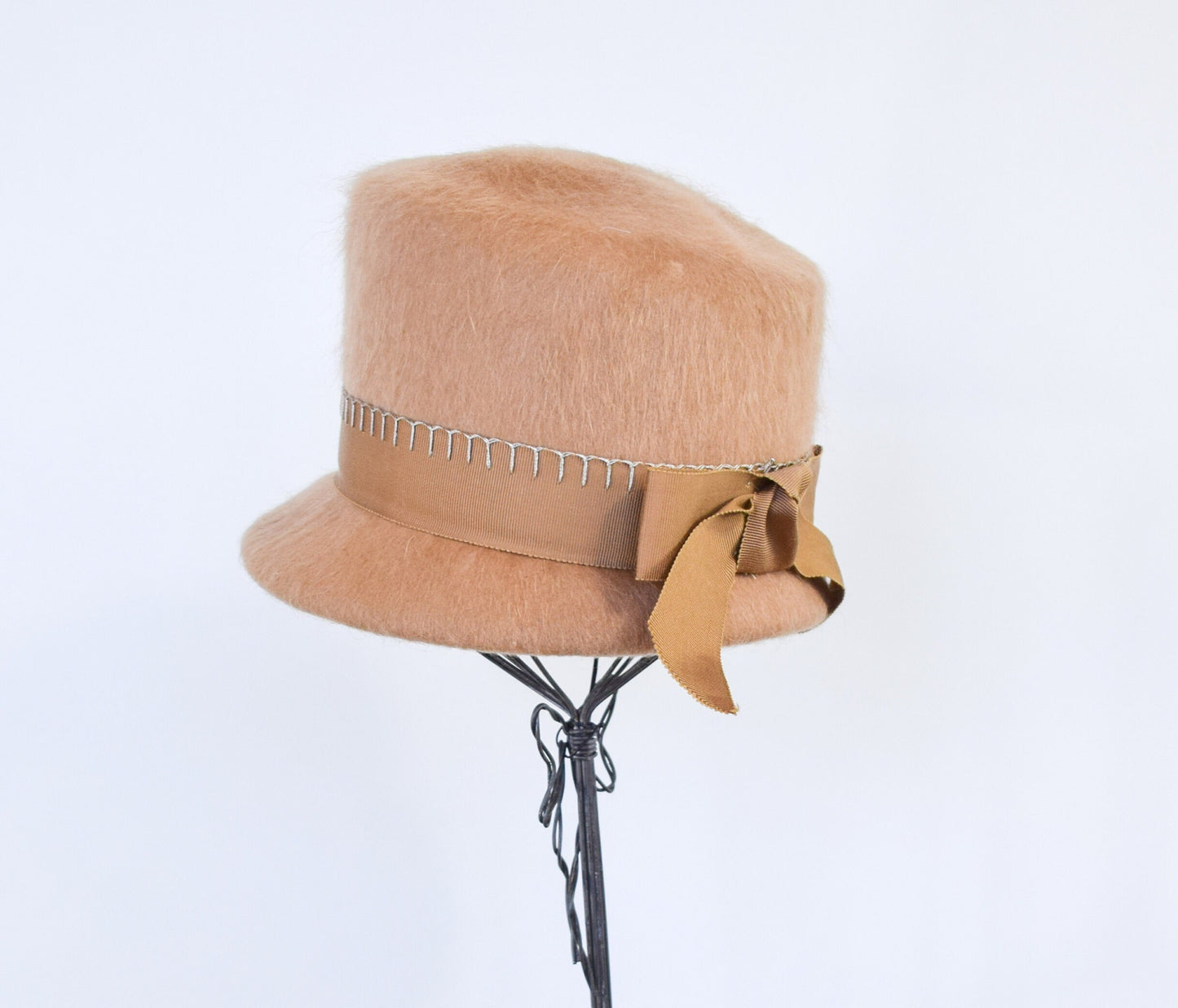 1960s Tan Mohair Wool Hat