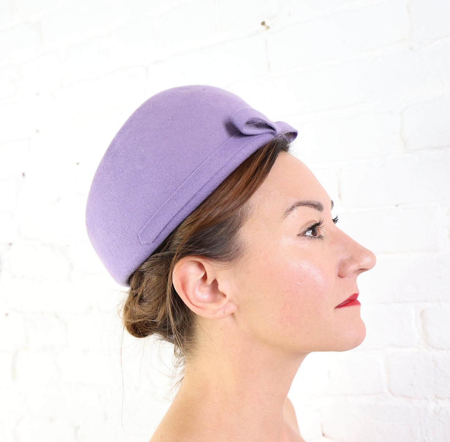 1960s Lavender Purple Bubble Hat