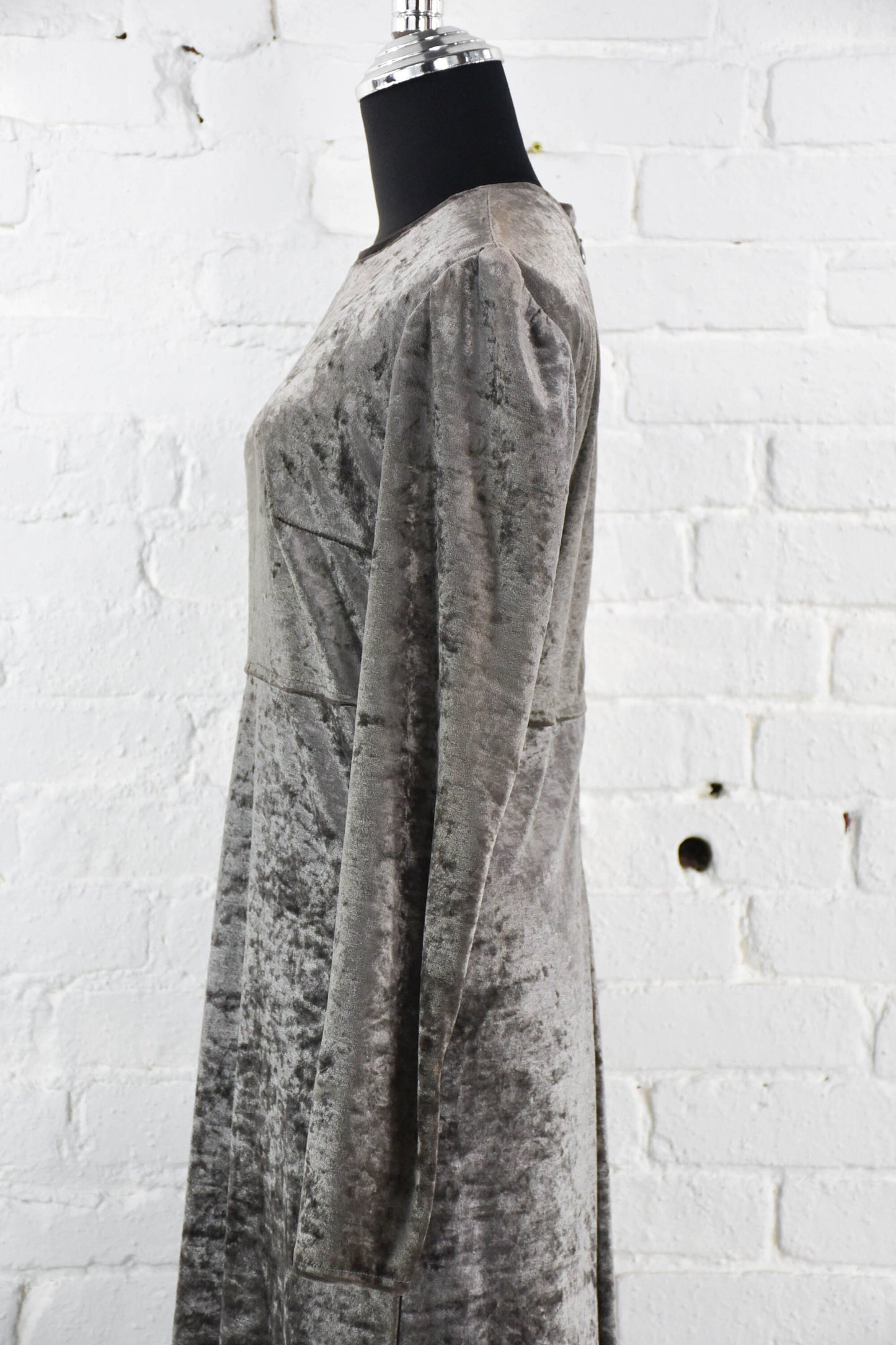1980s Velvet Maxi Dress & Handmade Vest Set | BoHo, Medium