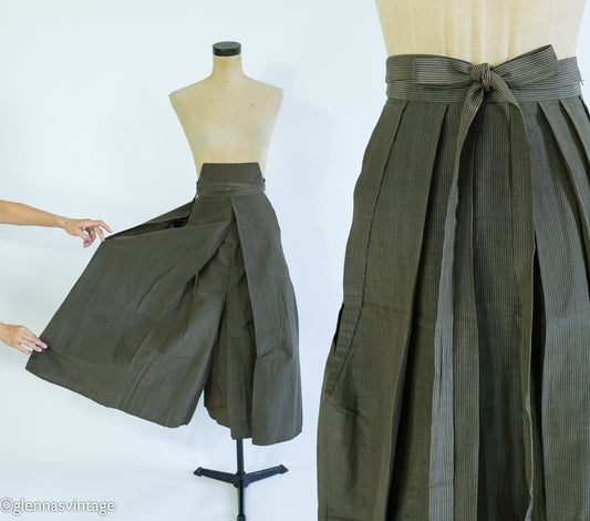 Japanese Hakama Pants Divided Skirt | Riding Skirt Culottes