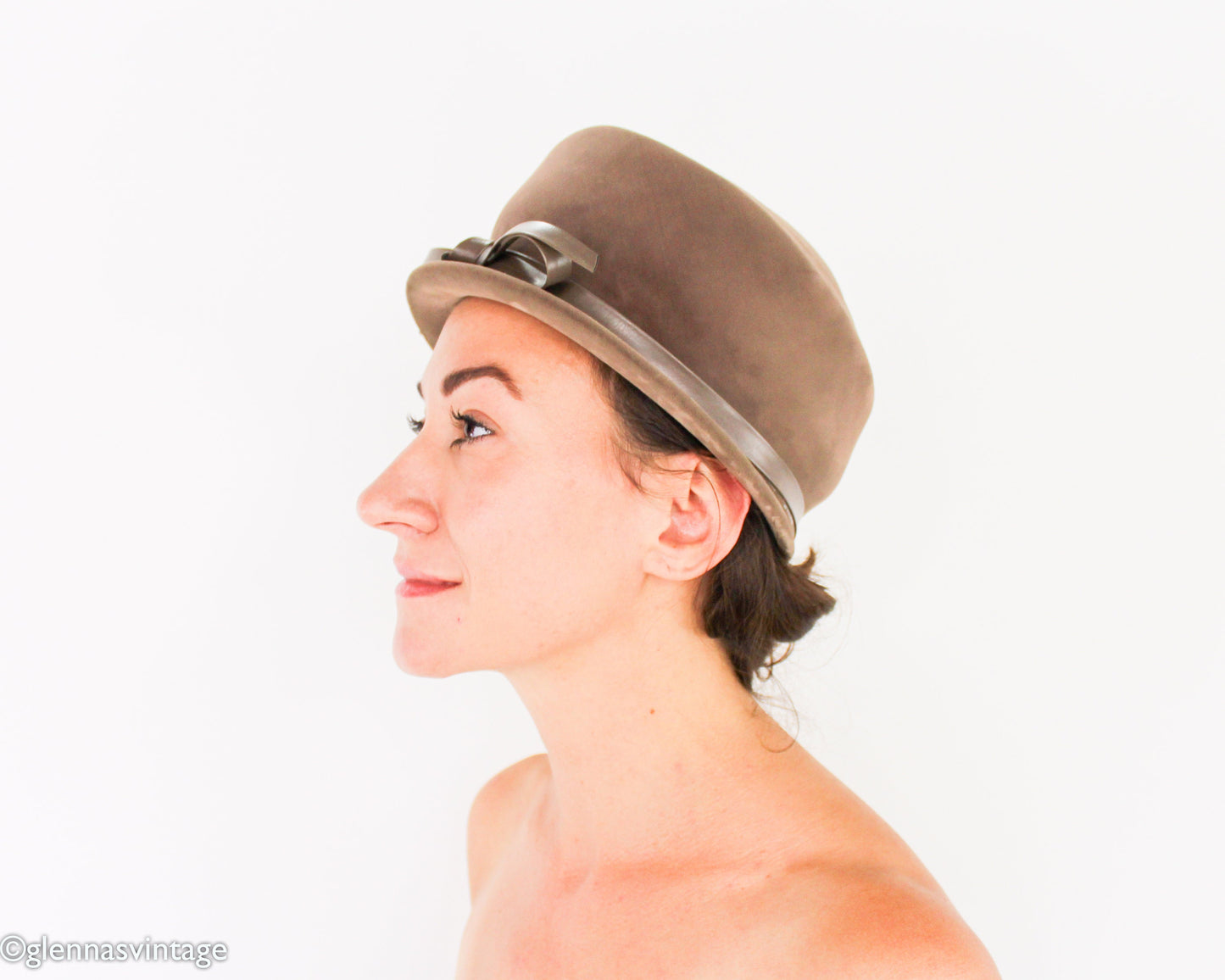 1960s Brown Velvet Hat
