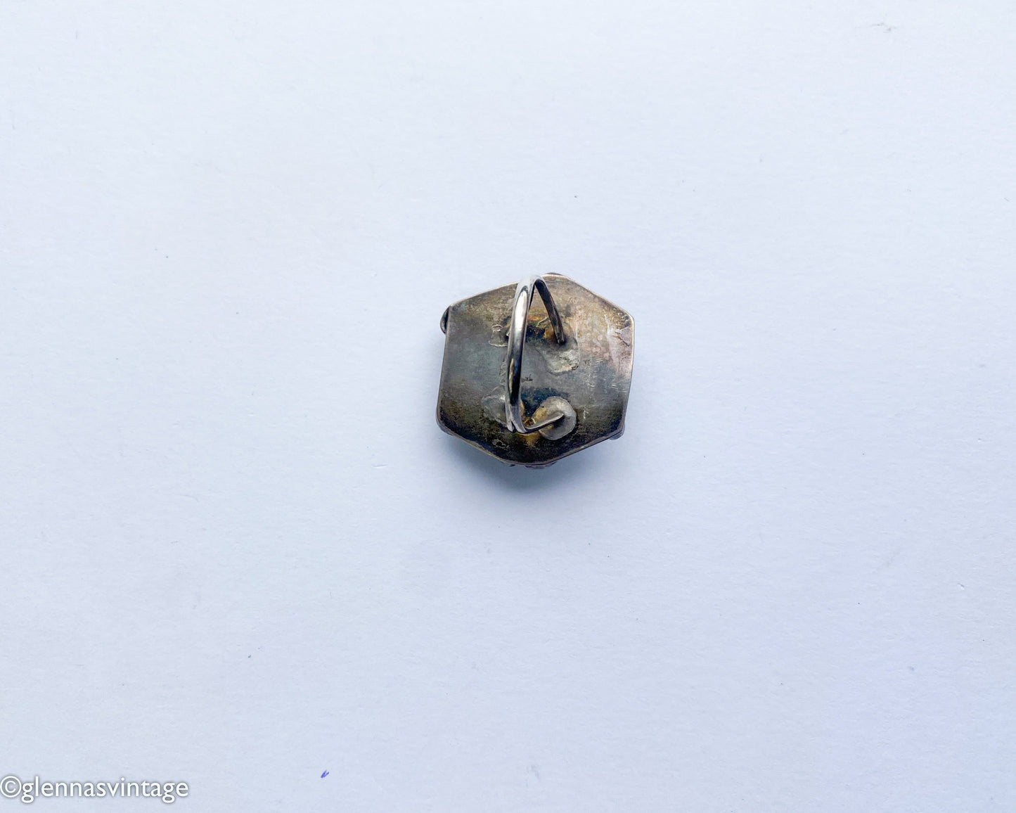 1950s Southwest Turquoise Sterling Silver Ring | Size 6 3/4