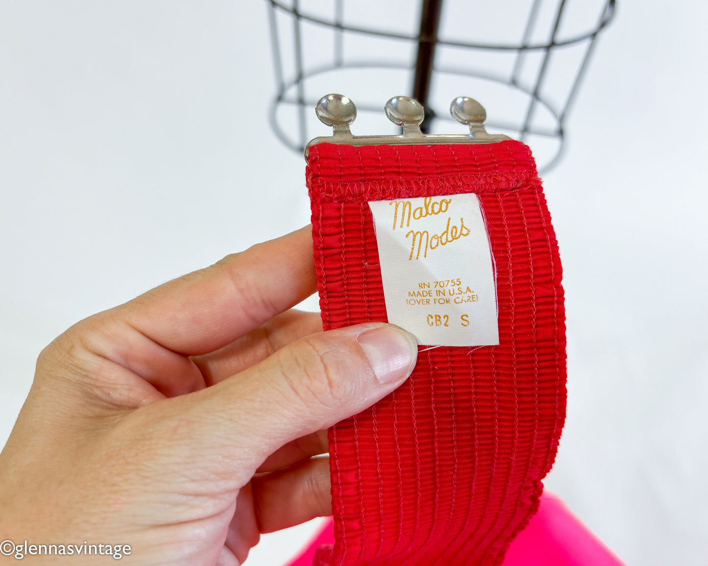 1950s Red Elastic Belt