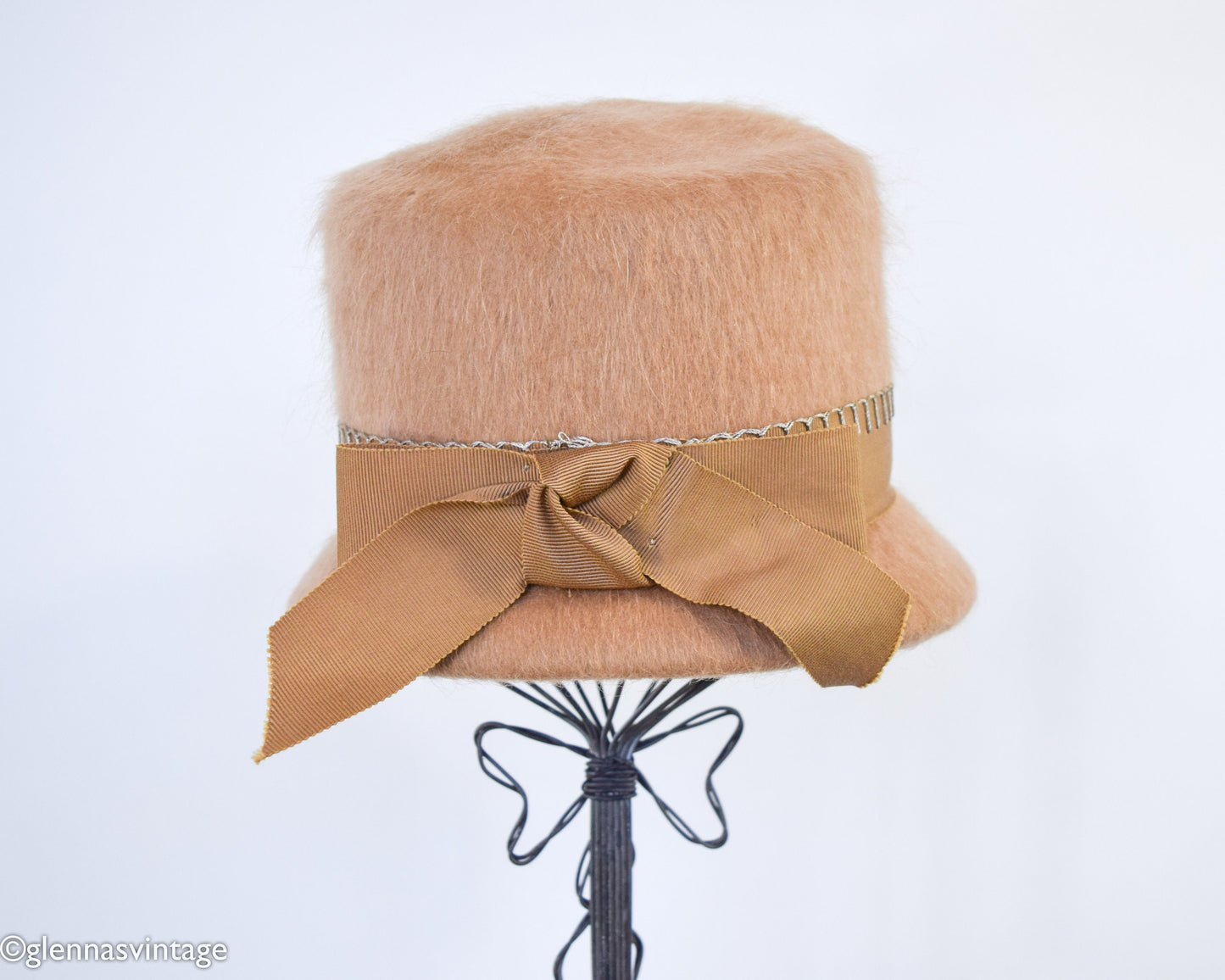 1960s Tan Mohair Wool Hat
