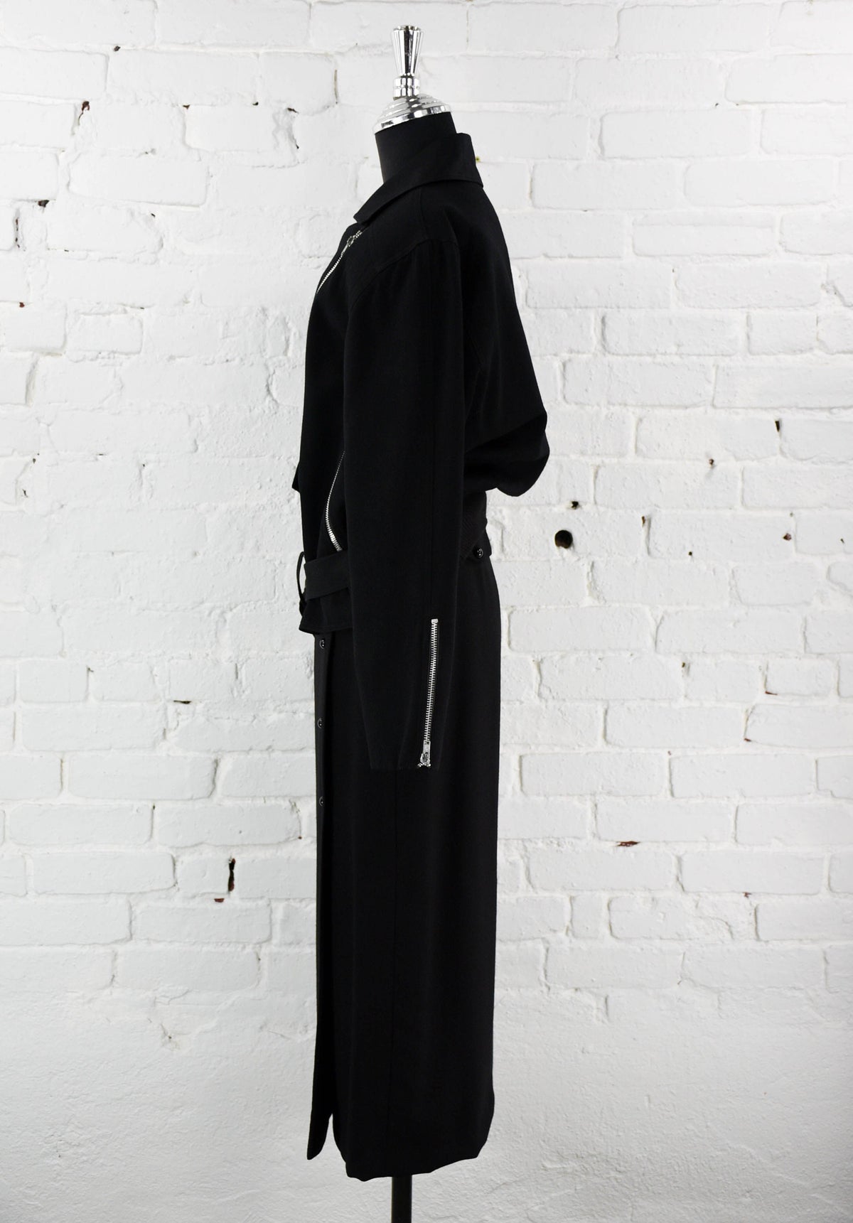 1980s Black Wool Motorcycle Jacket | Theodore Beverly Hills, Belted