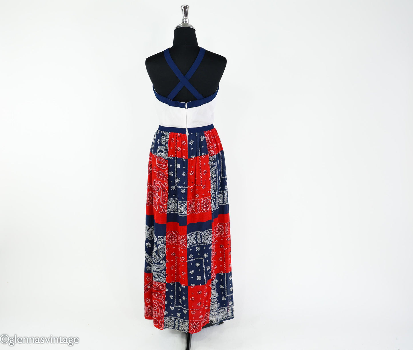 1970s Halter Maxi Dress, Small