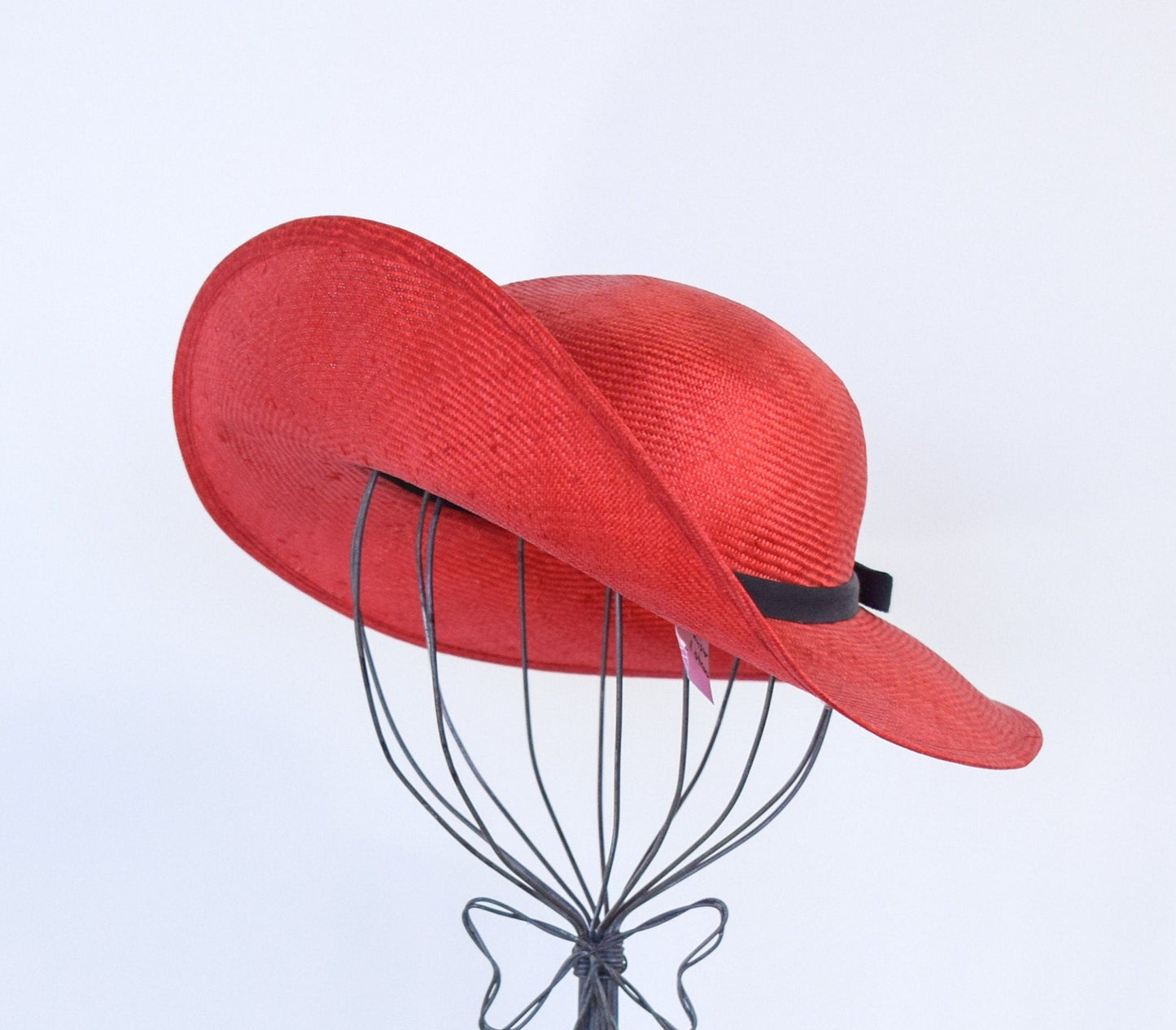 1980s Red Straw Sun Hat |