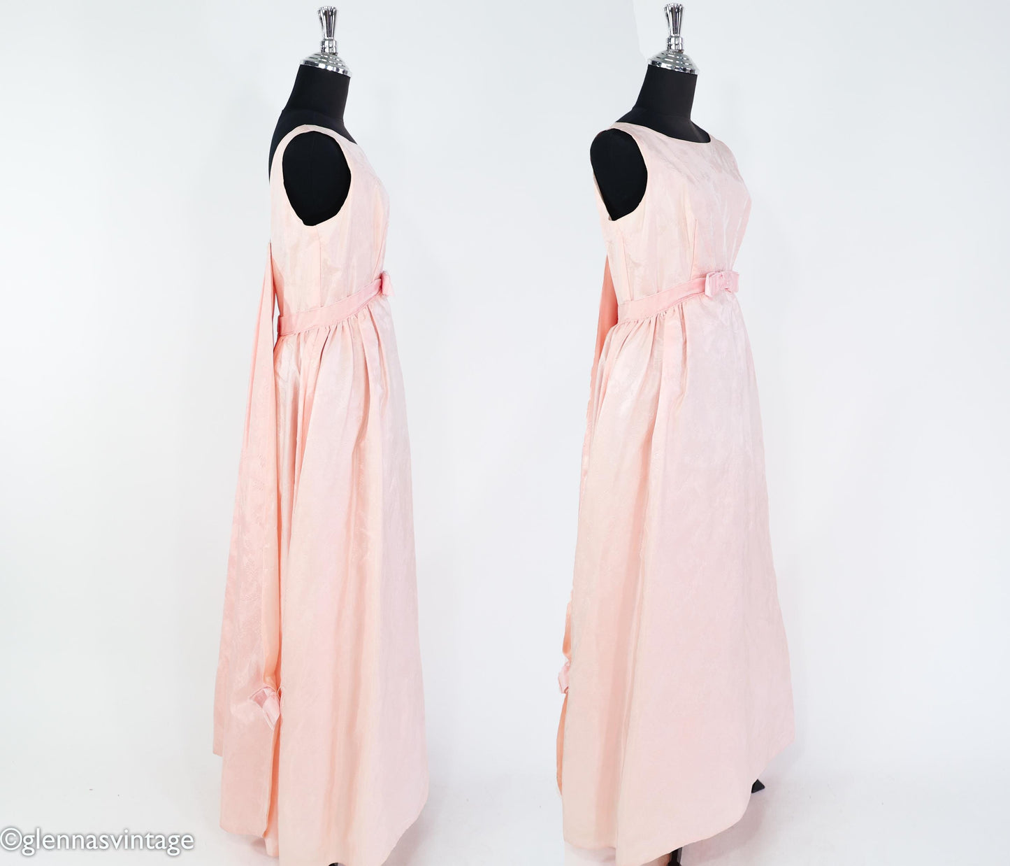 1960s Vintage Pink Prom Dress, Small