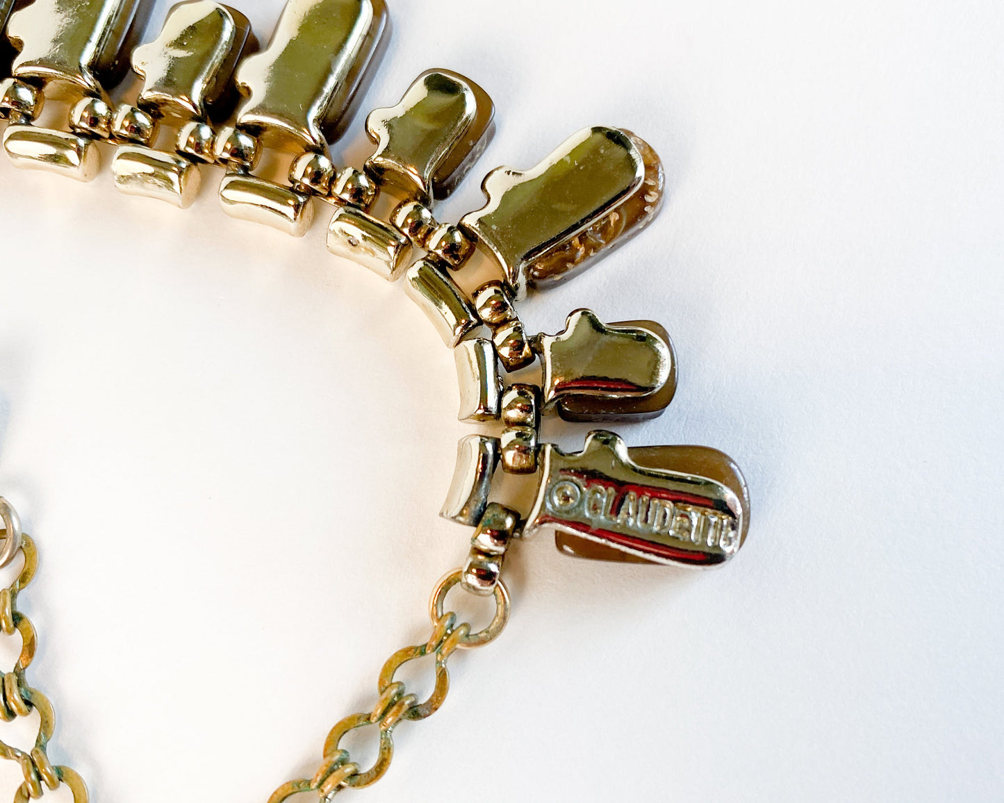 1960s Brown Lucite Necklace |  Plastic Choker