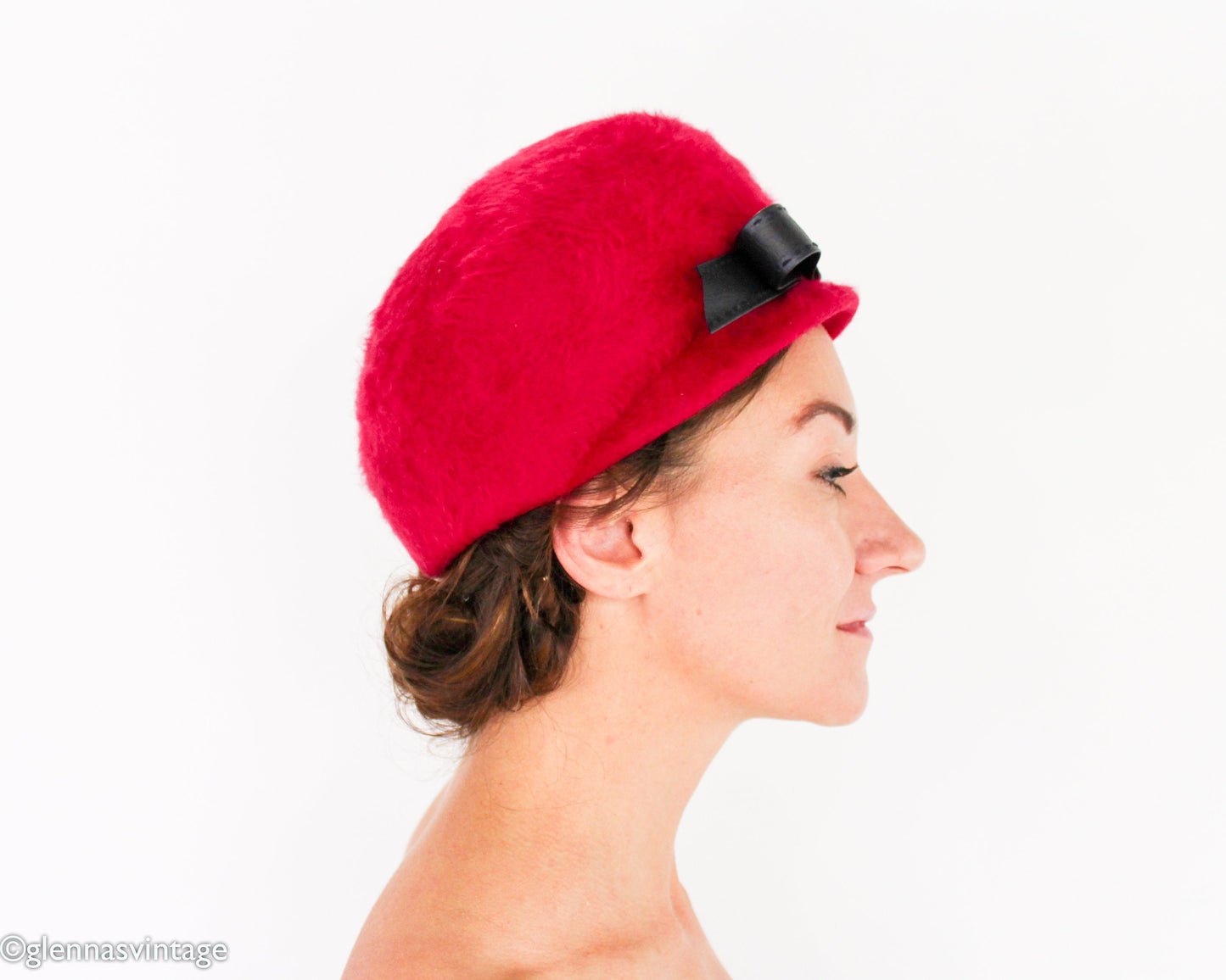 1960s Fuchsia Mohair Bubble Hat