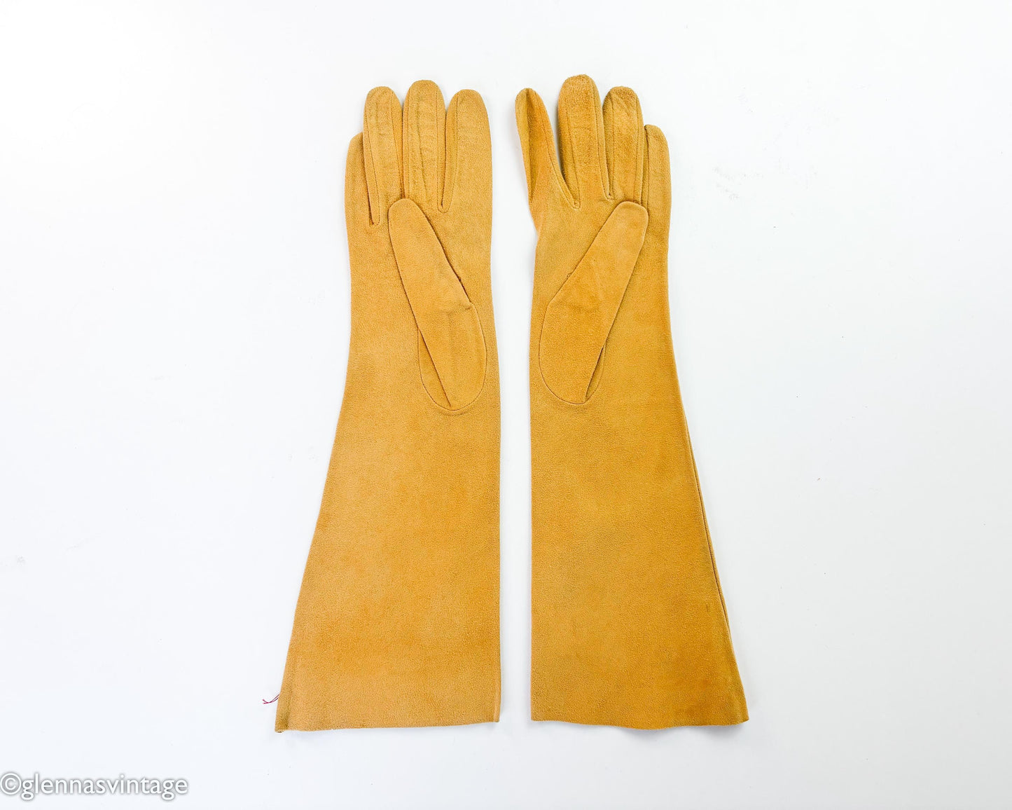 1950s Gold Suede Leather Gloves