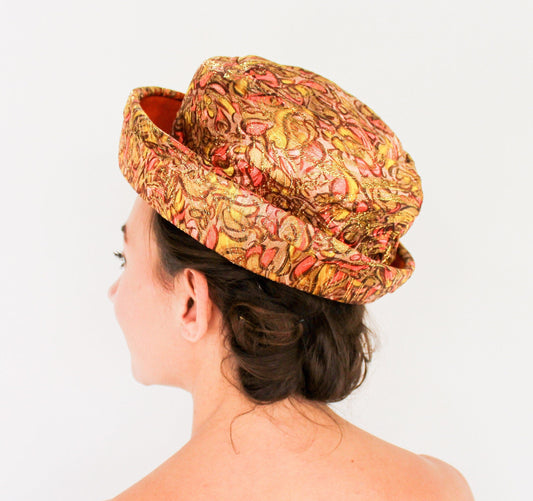 1960s Metallic Orange Hat