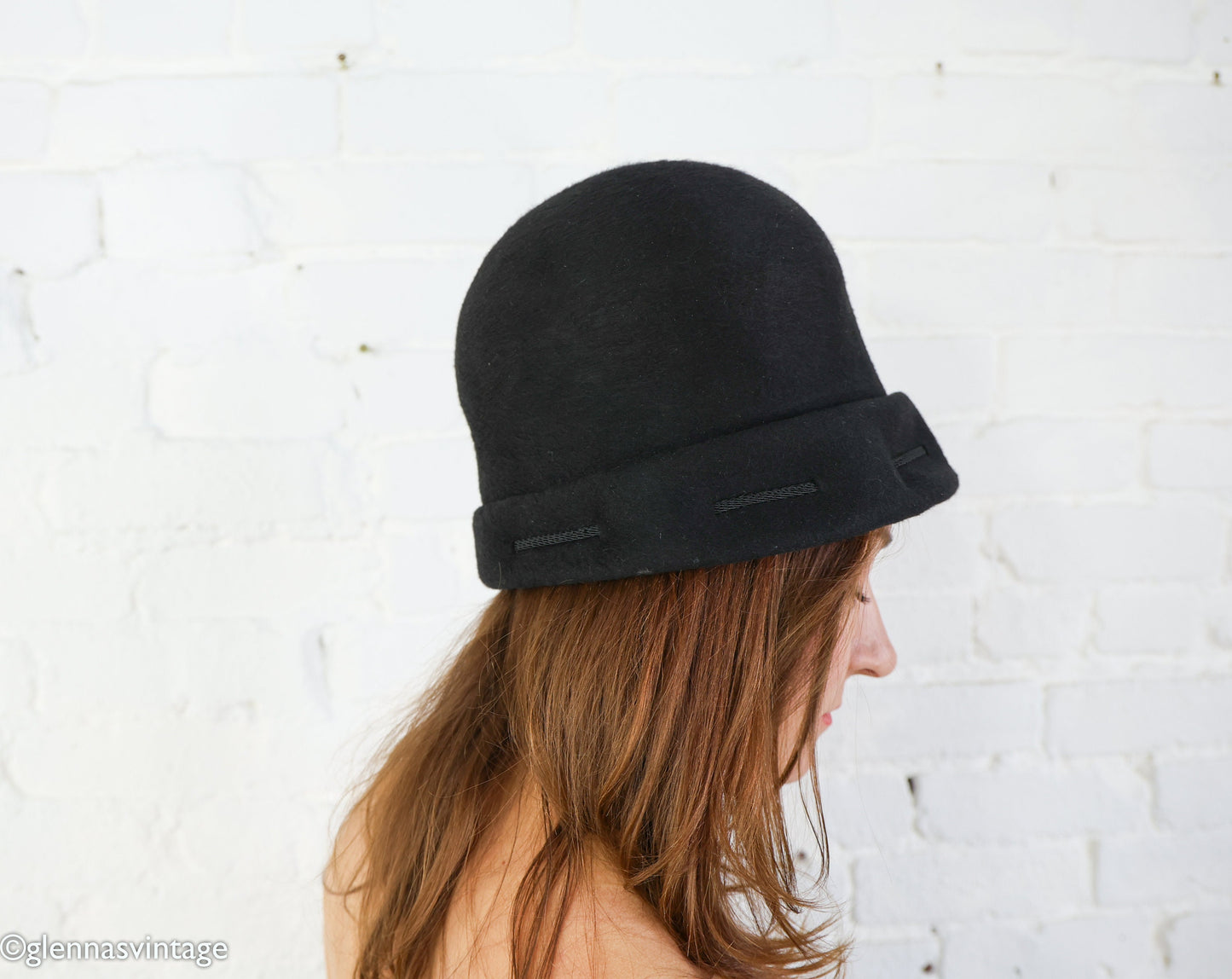 1960s Black Wool Felt Hat