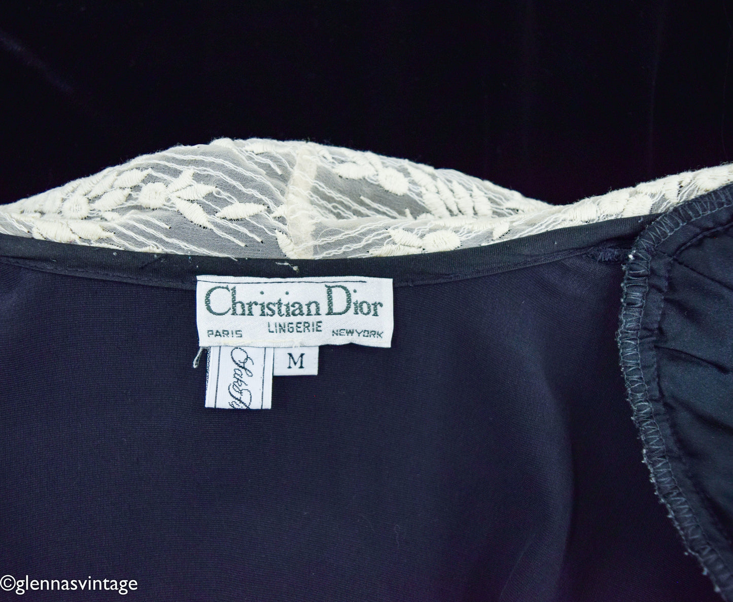 Christian Dior  1980s Black Velvet Dressing Gown, Medium