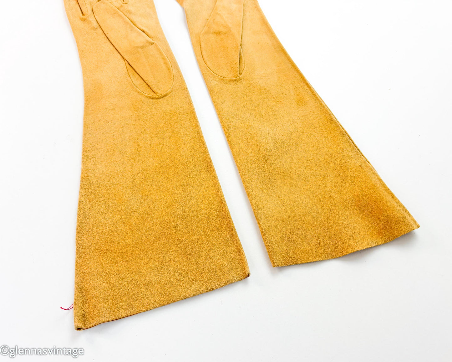 1950s Gold Suede Leather Gloves