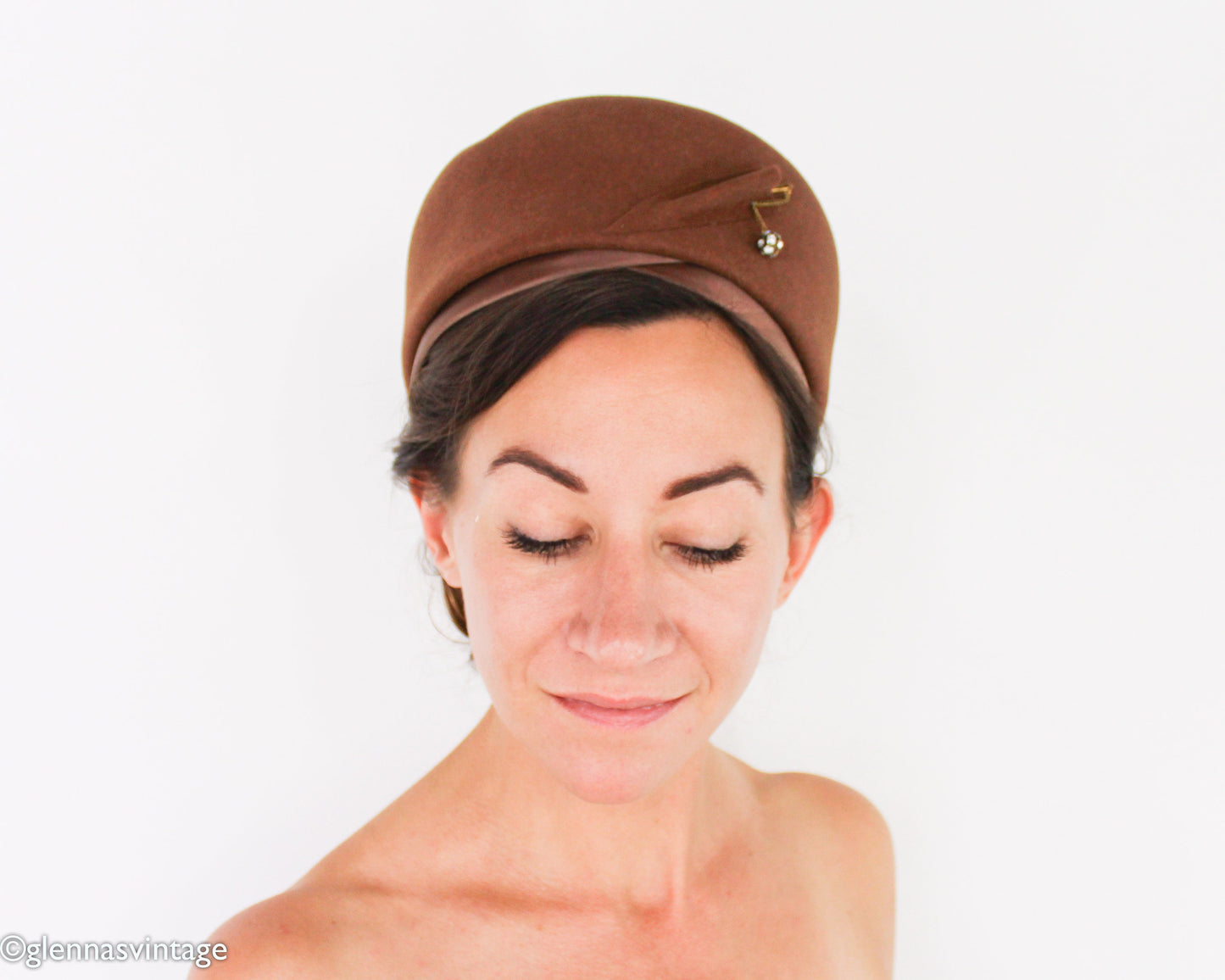 1960s Brown Wool Hat
