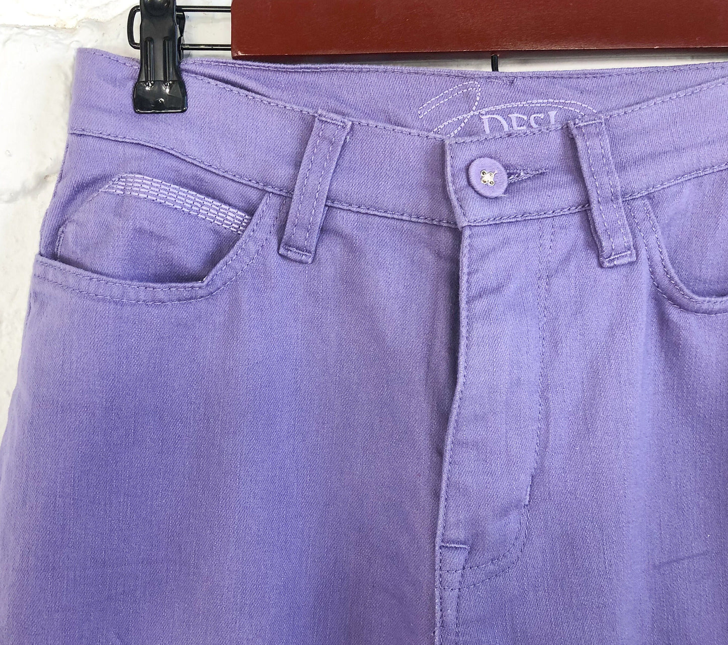 1990s Lavender Purple Denim Jeans, Medium