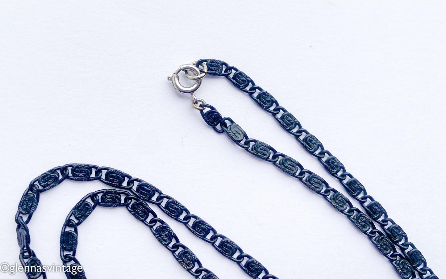 1950s Black Evening Necklace | 50s Black Pendant Necklace | Black Bolo Necklace