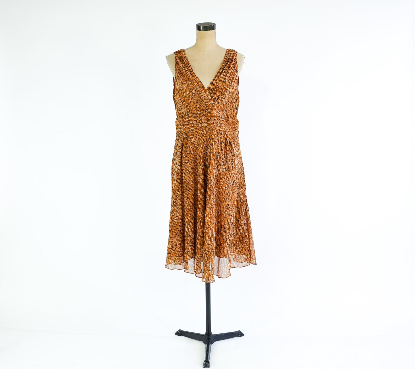 1990s Brown Reptile Print Dress | Jones New York , Large