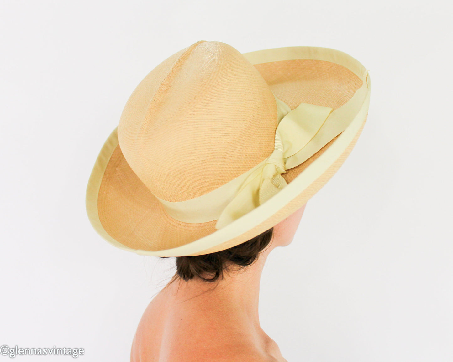 1980s Straw Wide Brim Hat, Doreé of New York