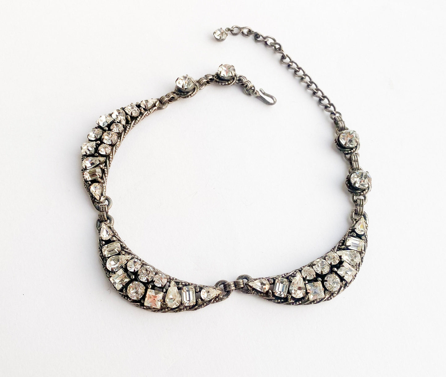 1940s Rhinestone Evening Necklace | Rhinestone Choker