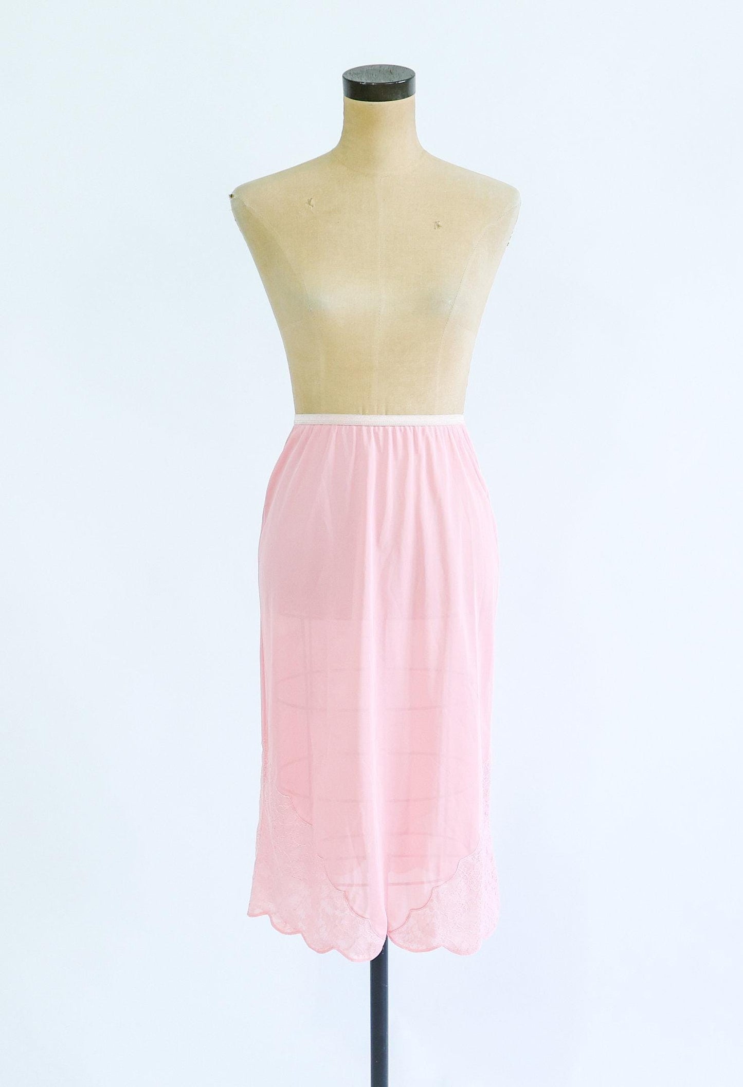 1950s Pink Nylon Half Slip, Medium