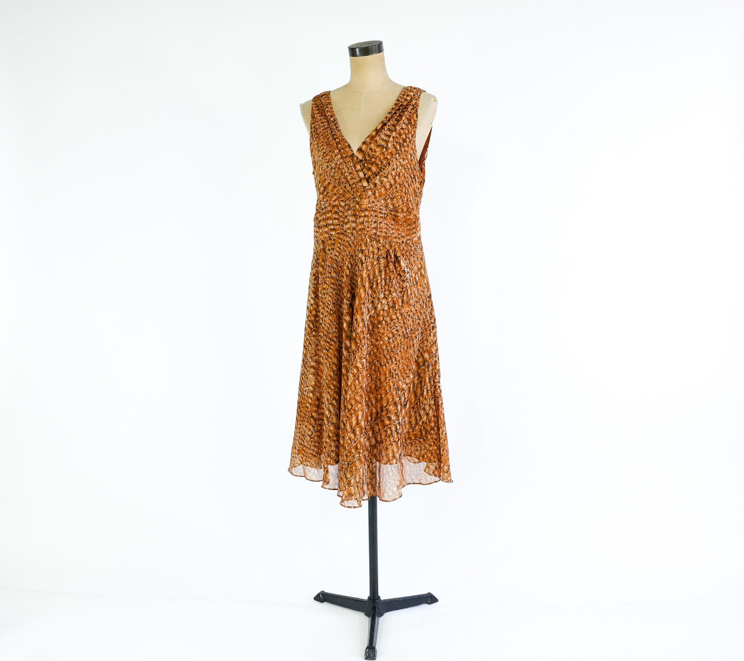 1990s Brown Reptile Print Dress | Jones New York , Large