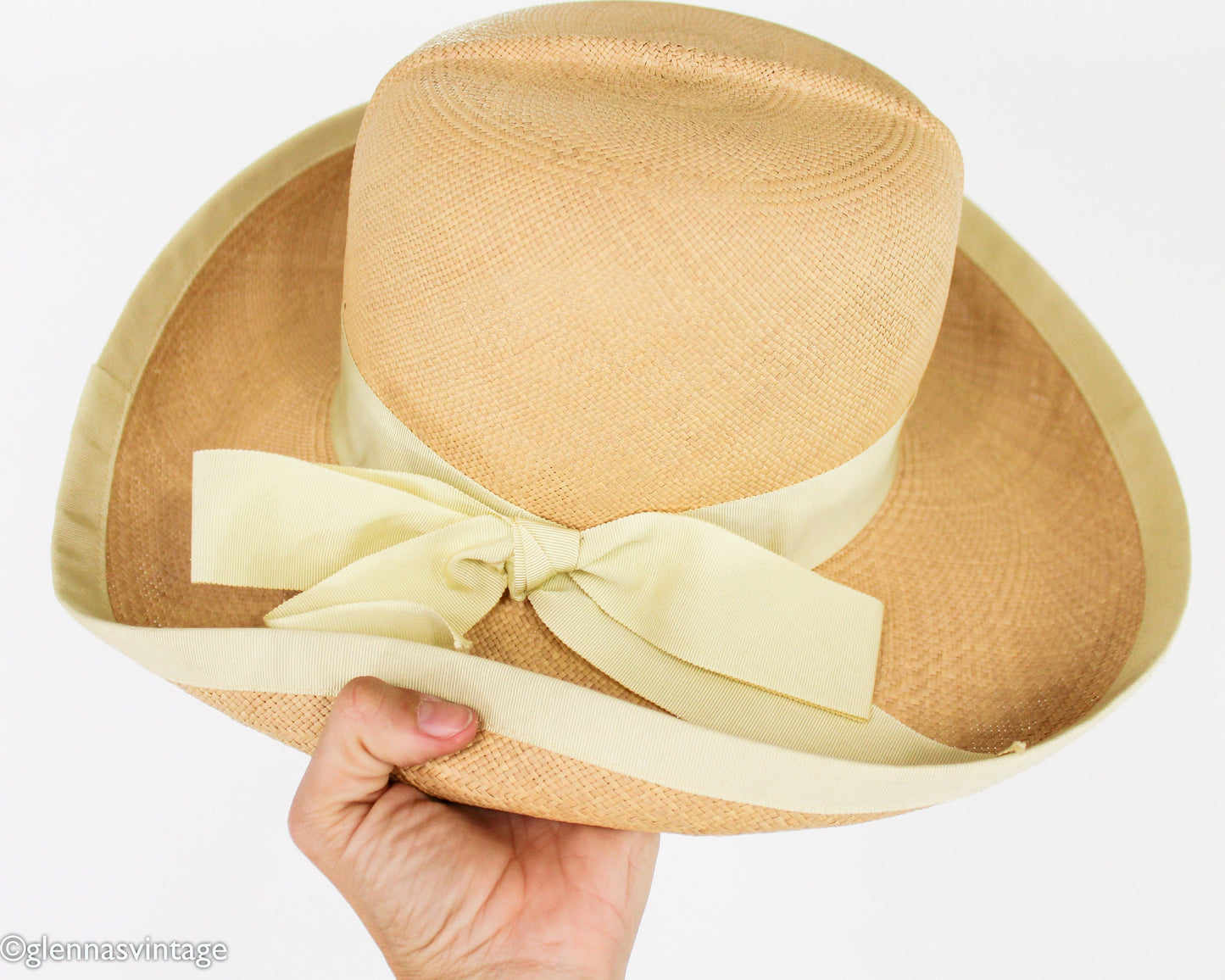 1980s Straw Wide Brim Hat, Doreé of New York