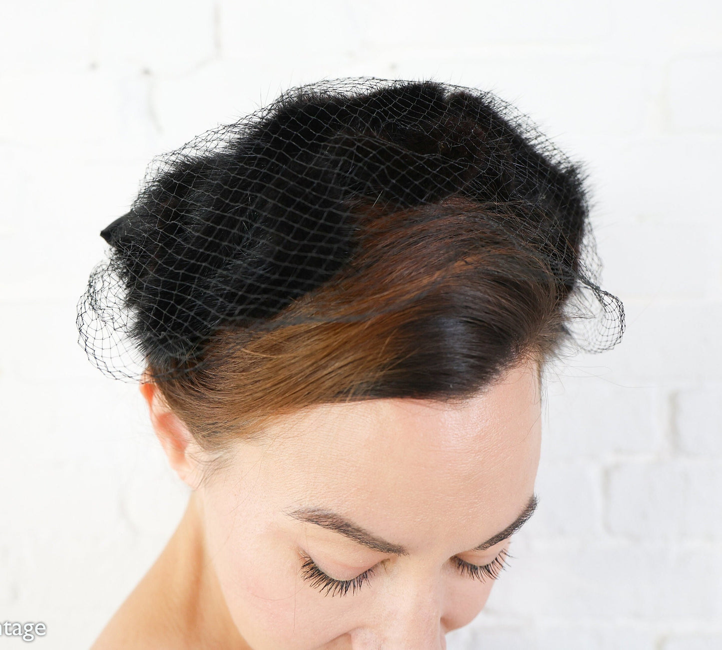 Black Bow Veil Fascinator, Elegant Headpiece for Special Occasions