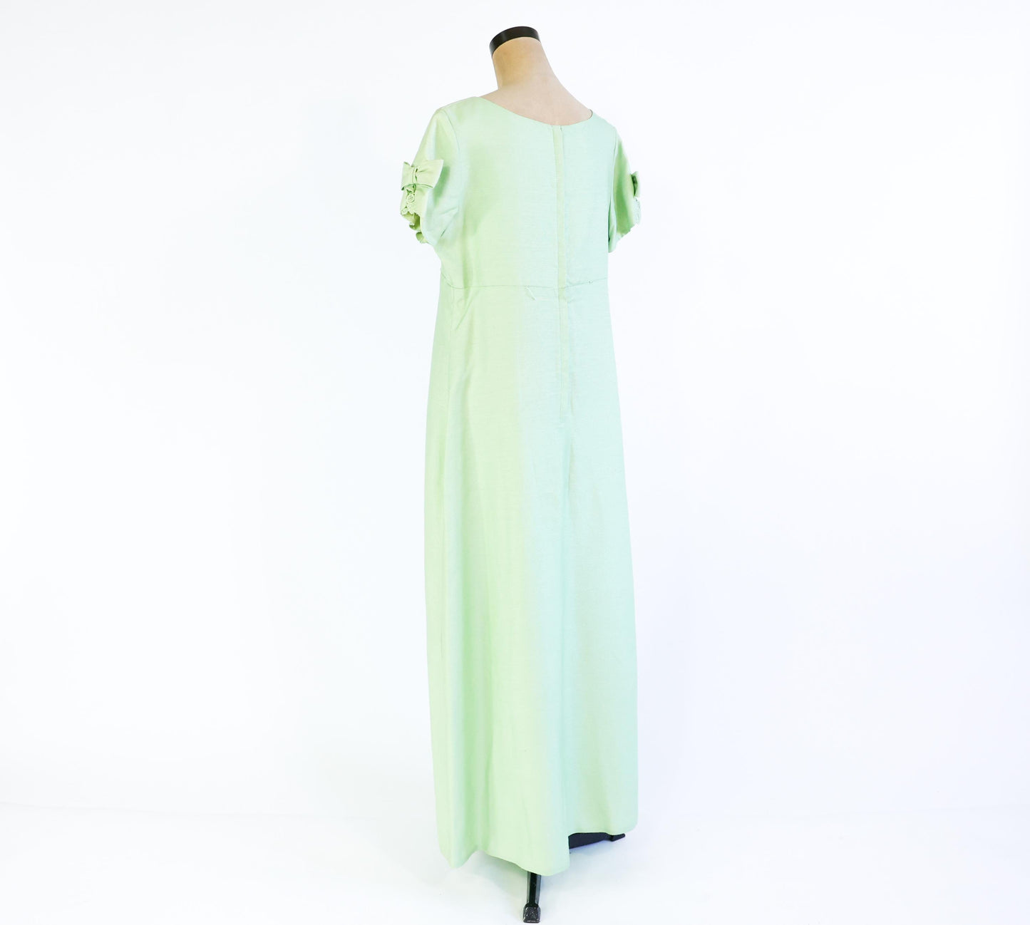 1960s Mint Green Evening Dress, 36" Waist