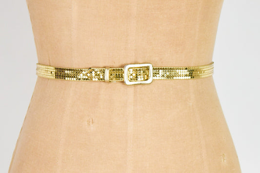 1980s Gold Mesh Skinny Belt
