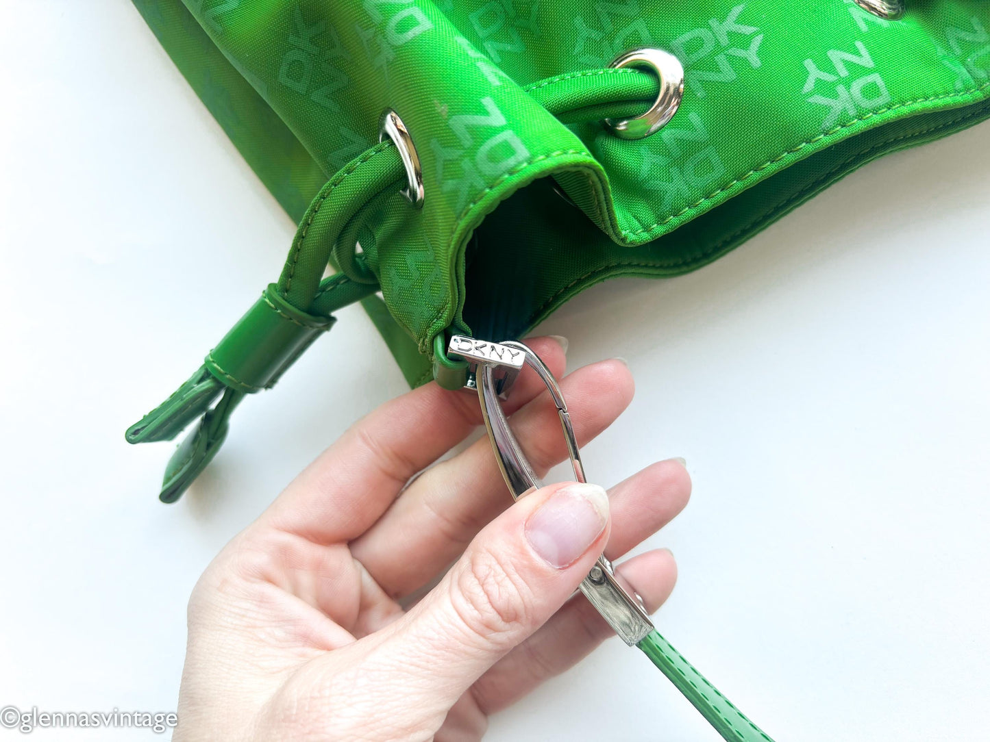 DKNY 1980s Bright Green Handbag